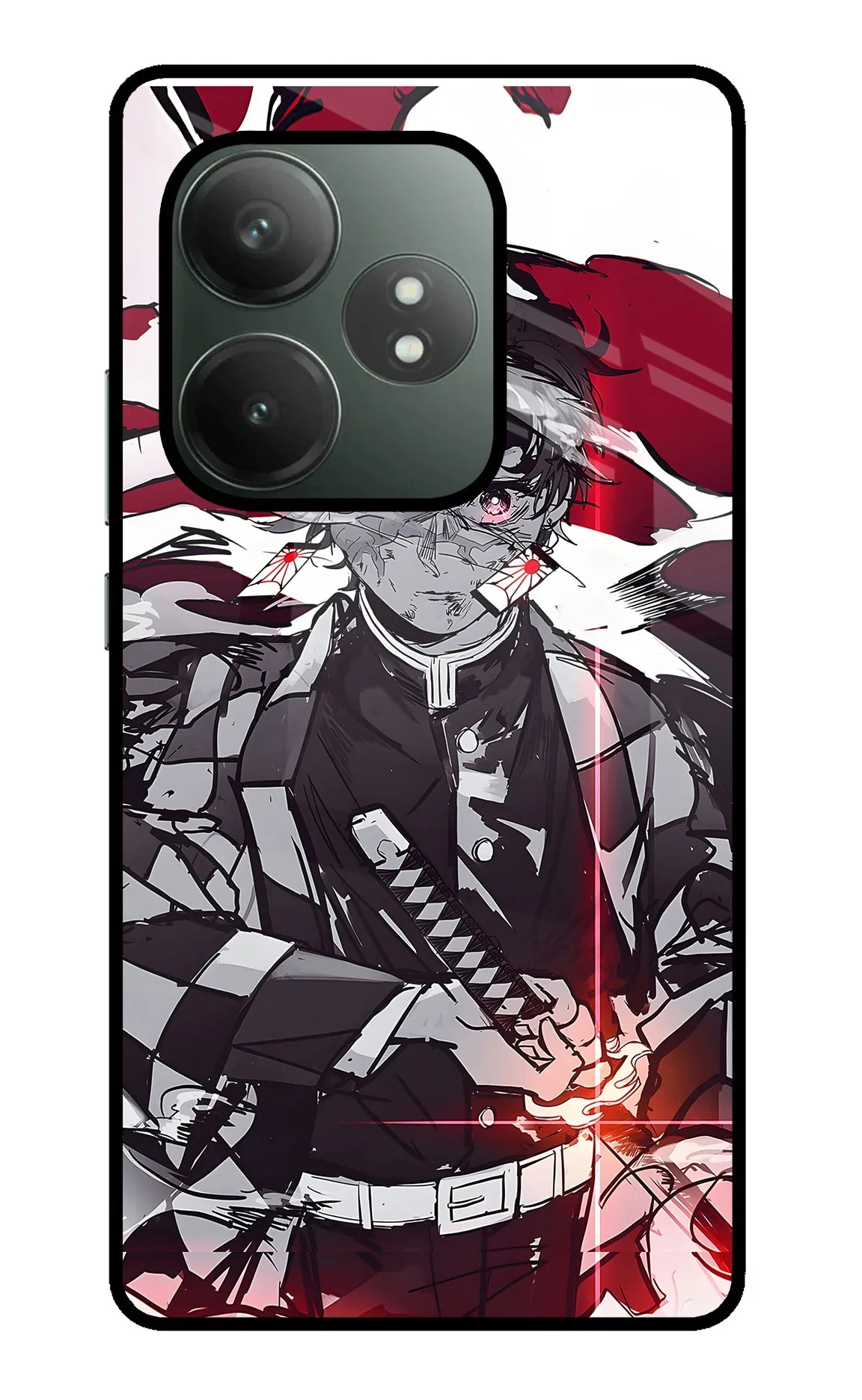 Demon Slayer Realme GT 6T 5G Glass Case - Demon Slayer Realme GT 6T 5G Glass Case Demon Slayer Realme GT 6T 5G Glass Case