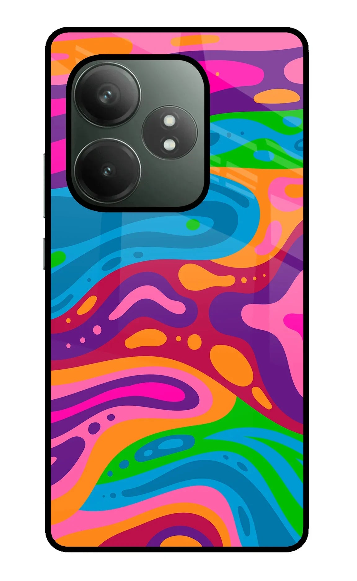 Trippy Pattern Realme GT 6T 5G Glass Case - Trippy Pattern Realme GT 6T 5G Glass Case Trippy Pattern Realme GT 6T 5G Glass Case