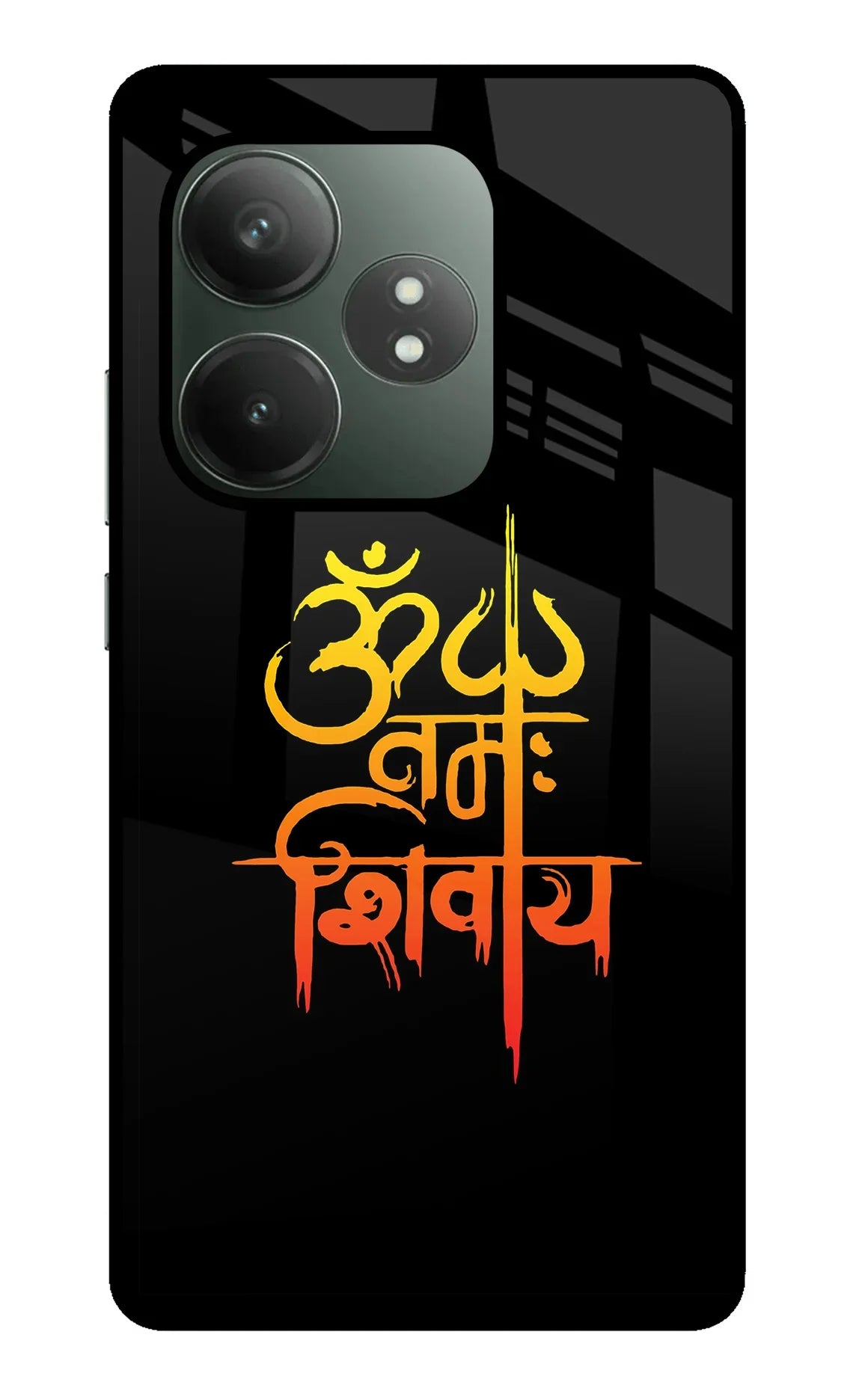 Om Namah Shivay Realme GT 6T 5G Glass Case - Om Namah Shivay Realme GT 6T 5G Glass Case Om Namah Shivay Realme GT 6T 5G Glass Case