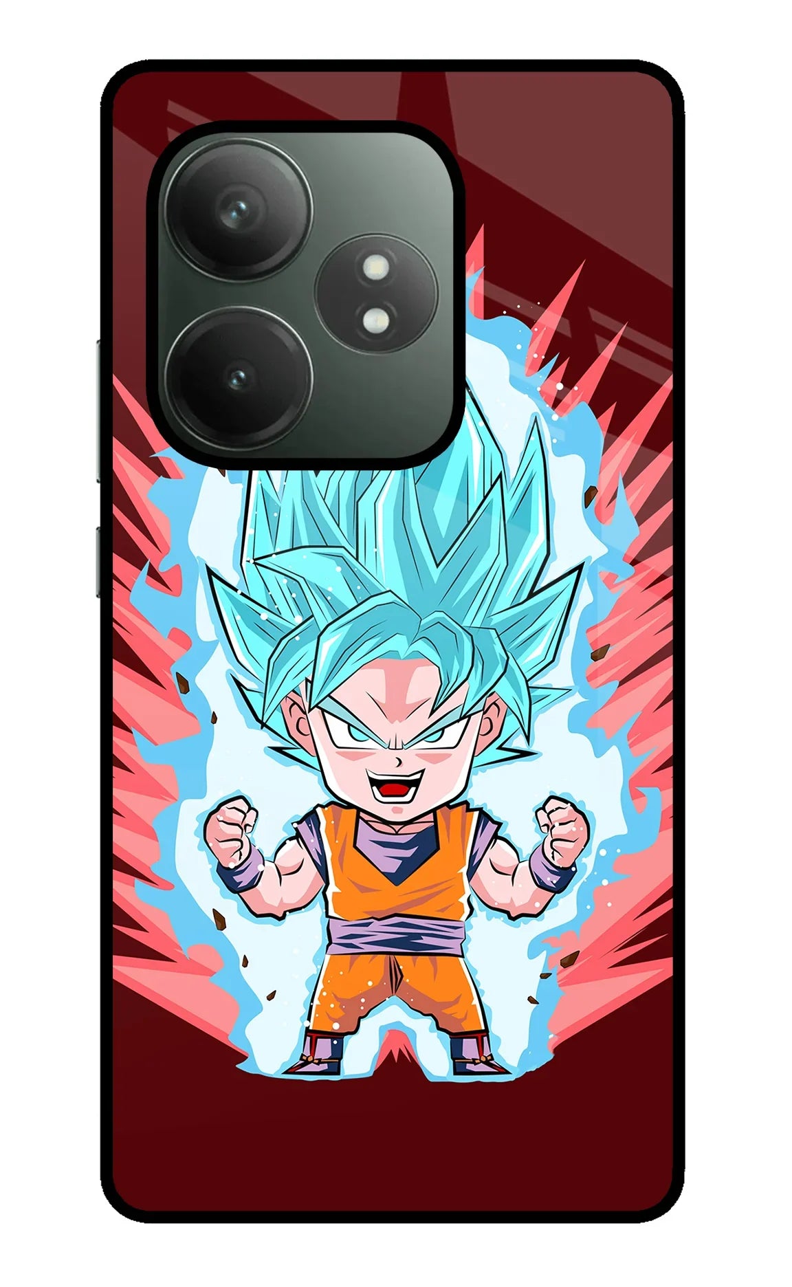 Goku Little Realme GT 6T 5G Glass Case - Goku Little Realme GT 6T 5G Glass Case Goku Little Realme GT 6T 5G Glass Case