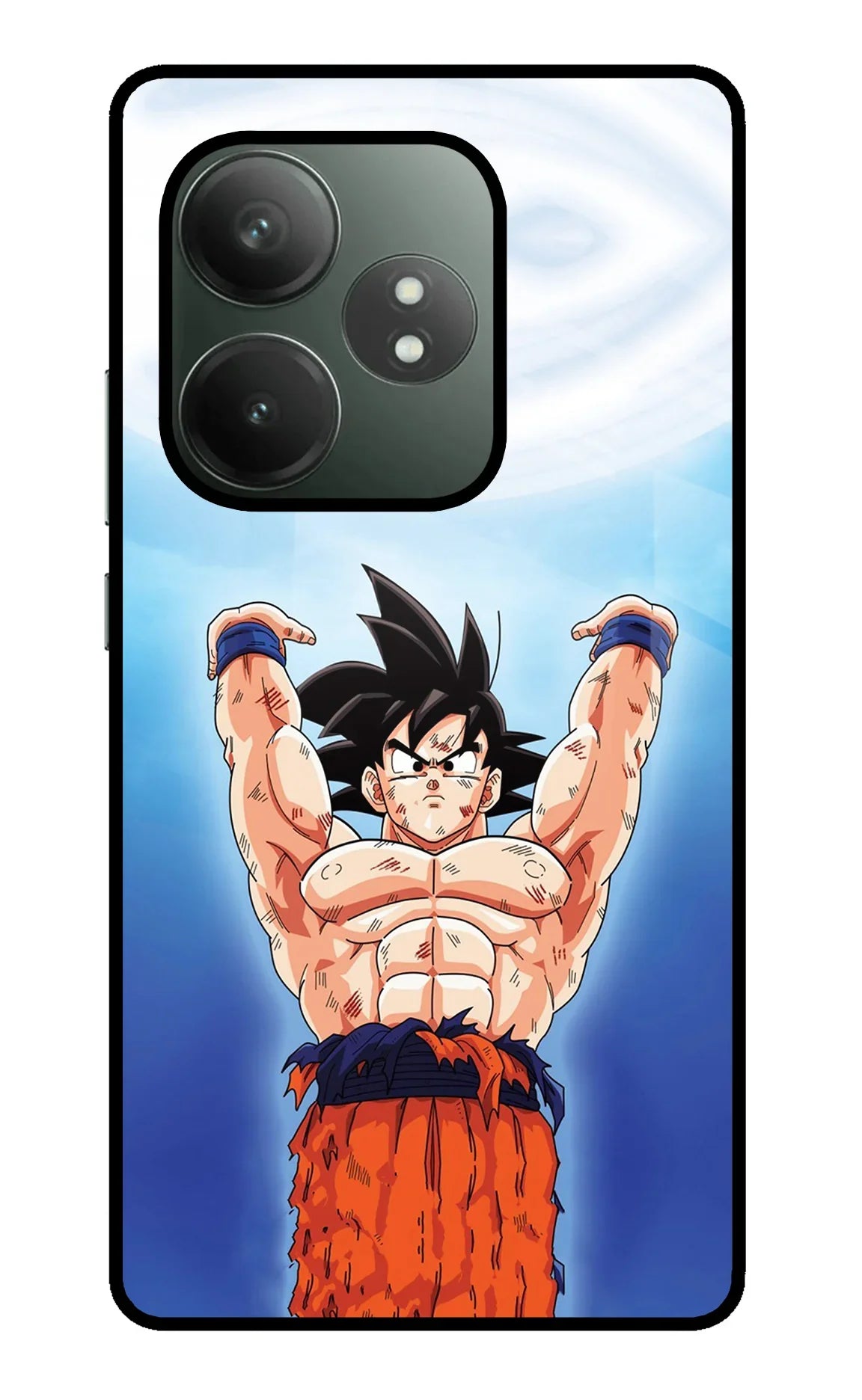 Goku Power Realme GT 6T 5G Glass Case - Goku Power Realme GT 6T 5G Glass Case Goku Power Realme GT 6T 5G Glass Case