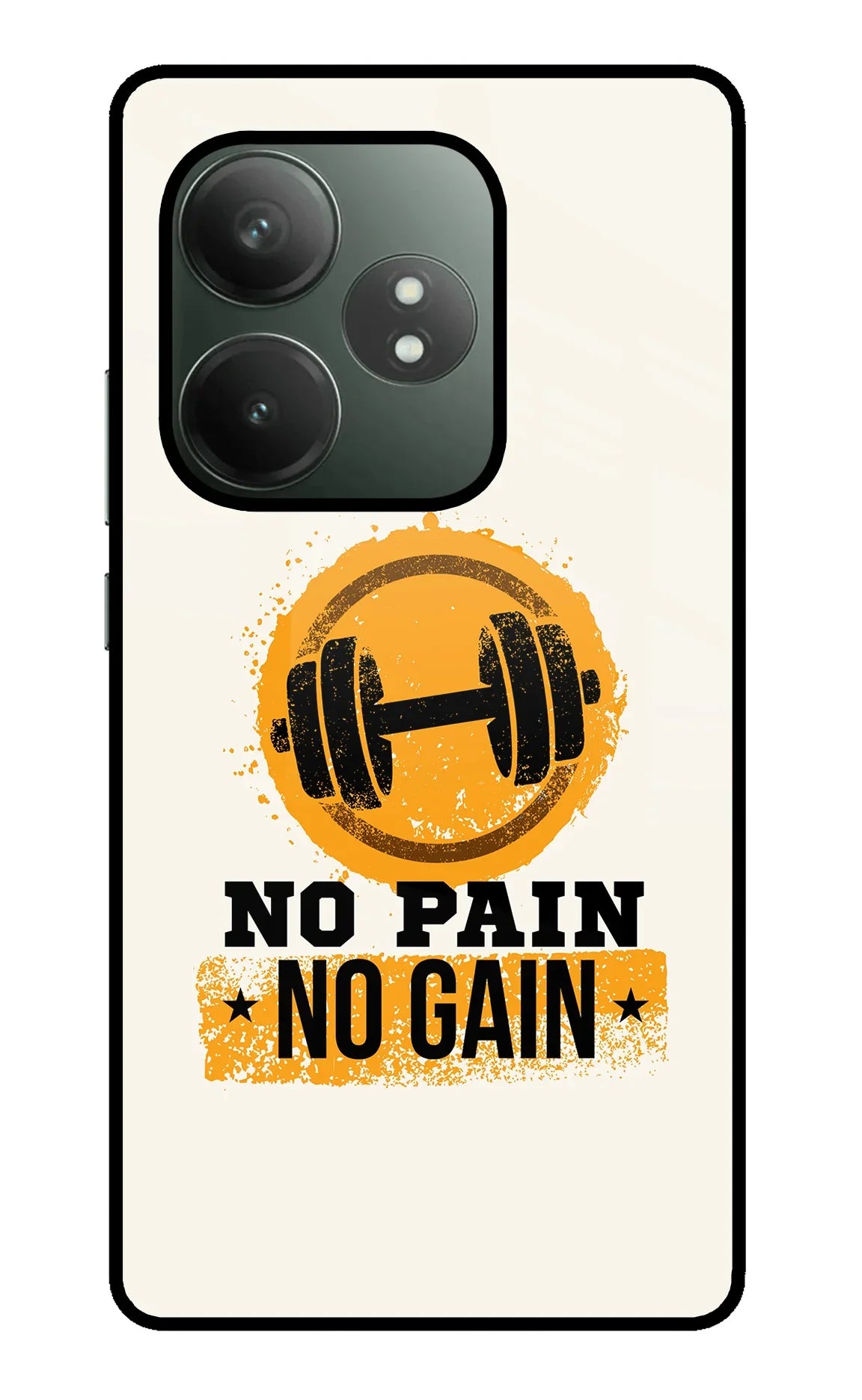 No Pain No Gain Realme GT 6T 5G Glass Case - No Pain No Gain Realme GT 6T 5G Glass Case No Pain No Gain Realme GT 6T 5G Glass Case