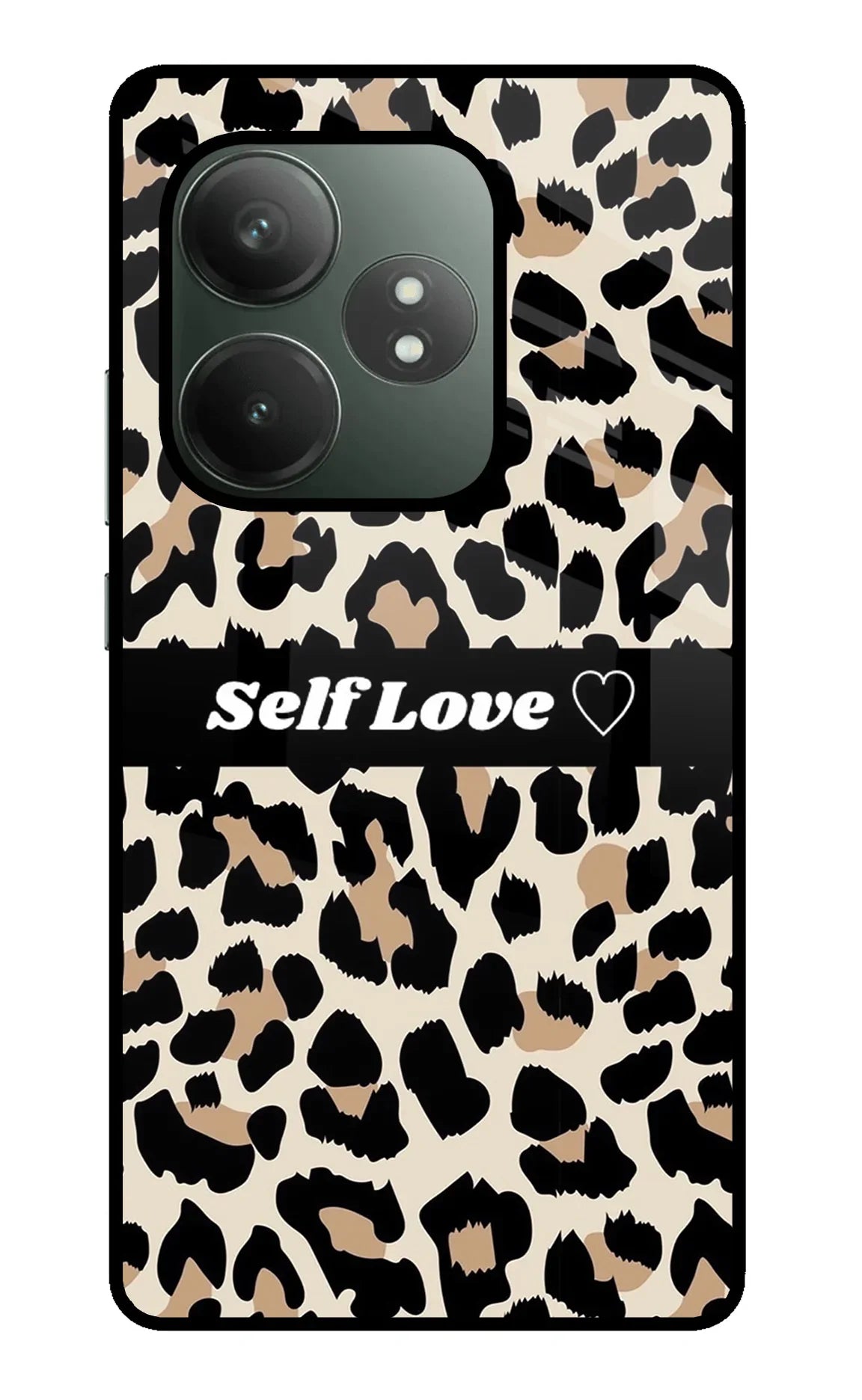 Leopard Print Self Love Realme GT 6T 5G Glass Case - Leopard Print Self Love Realme GT 6T 5G Glass Case Leopard Print Self Love Realme GT 6T 5G Glass Case