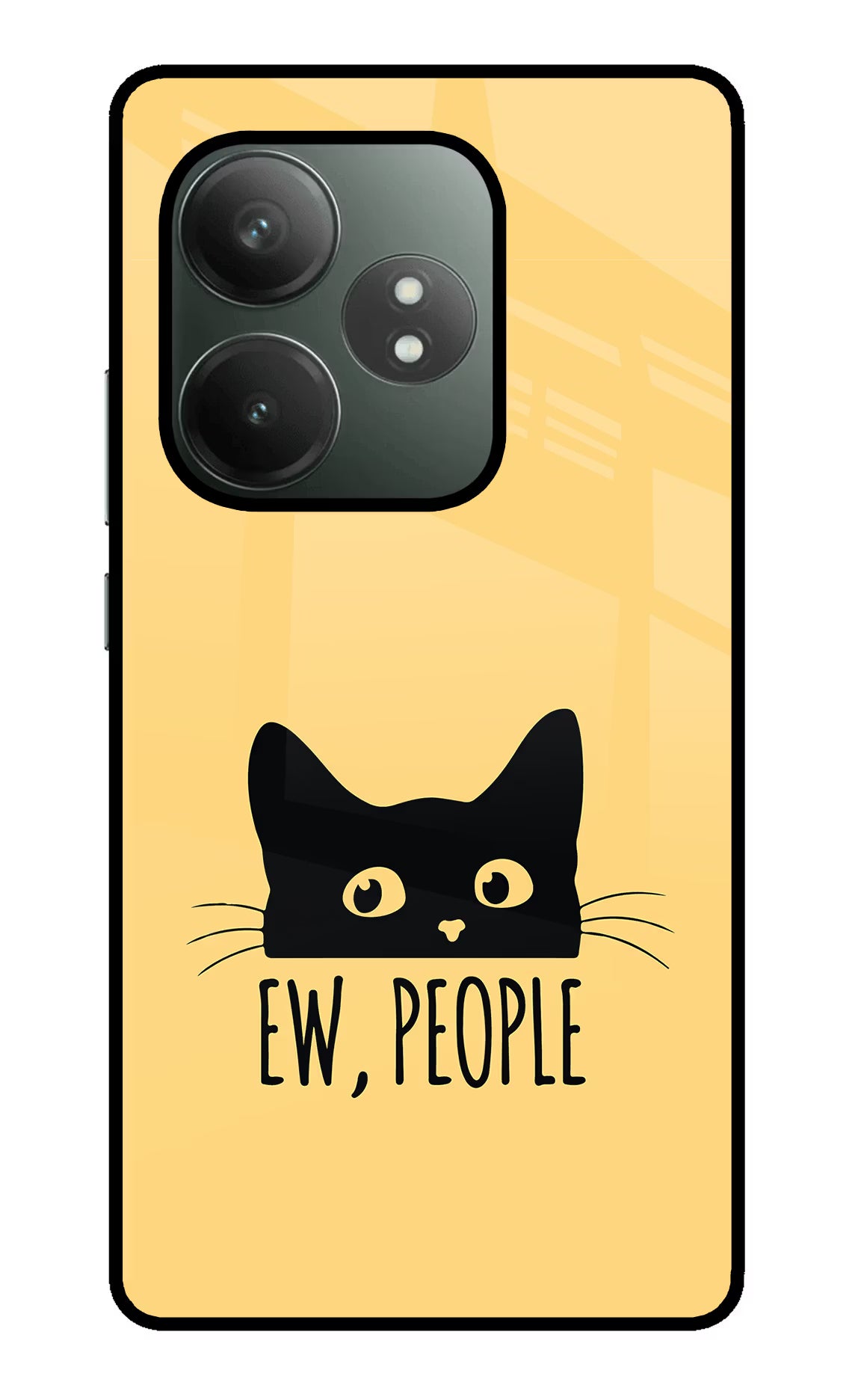 Ew People Catitude Realme GT 6T 5G Glass Case - Ew People Catitude Realme GT 6T 5G Glass Case Ew People Catitude Realme GT 6T 5G Glass Case