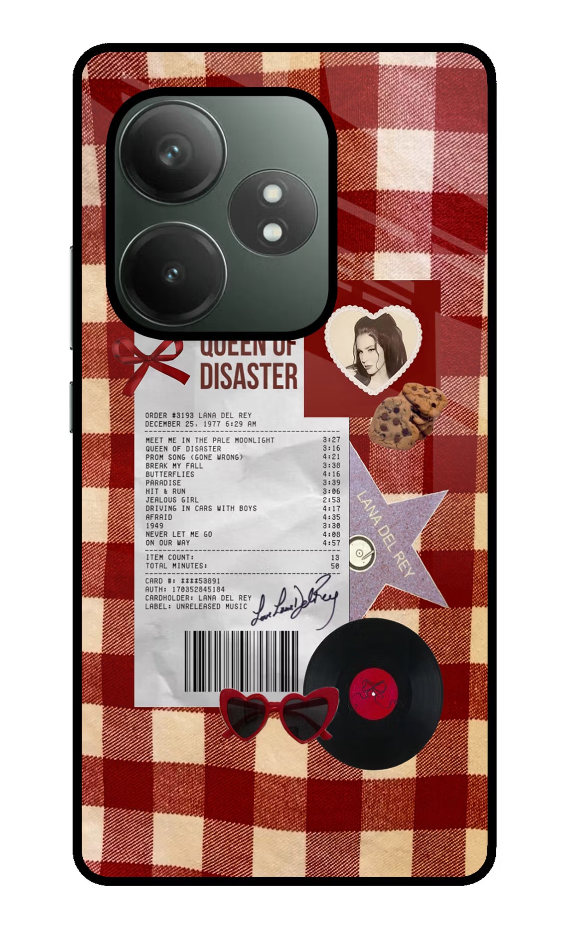 Queen of Disaster Realme GT 6T 5G Glass Case - Queen of Disaster Realme GT 6T 5G Glass Case Queen of Disaster Realme GT 6T 5G Glass Case