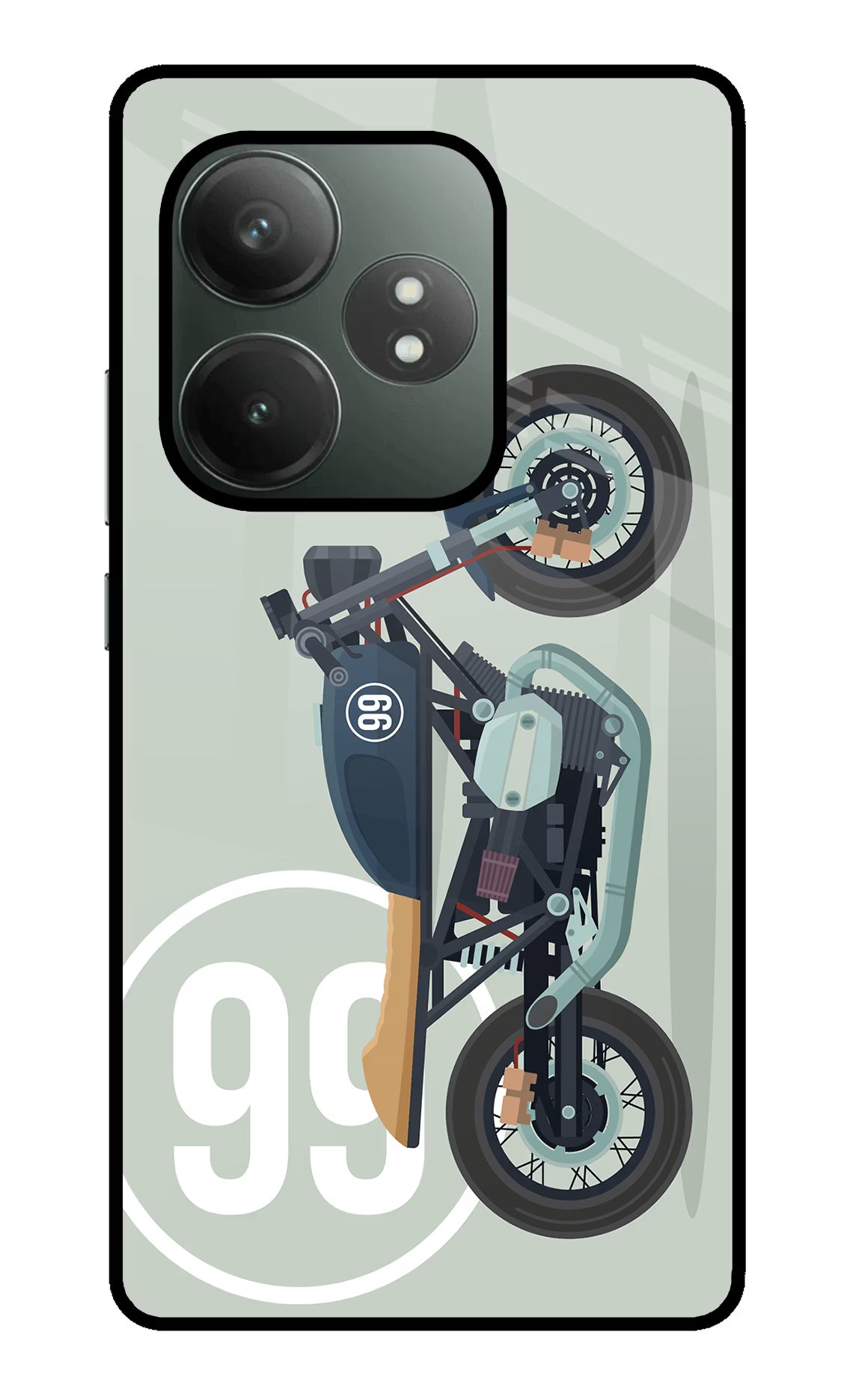Classic Cafe Racer 99 Realme GT 6T 5G Glass Case - Classic Cafe Racer 99 Realme GT 6T 5G Glass Case Classic Cafe Racer 99 Realme GT 6T 5G Glass Case