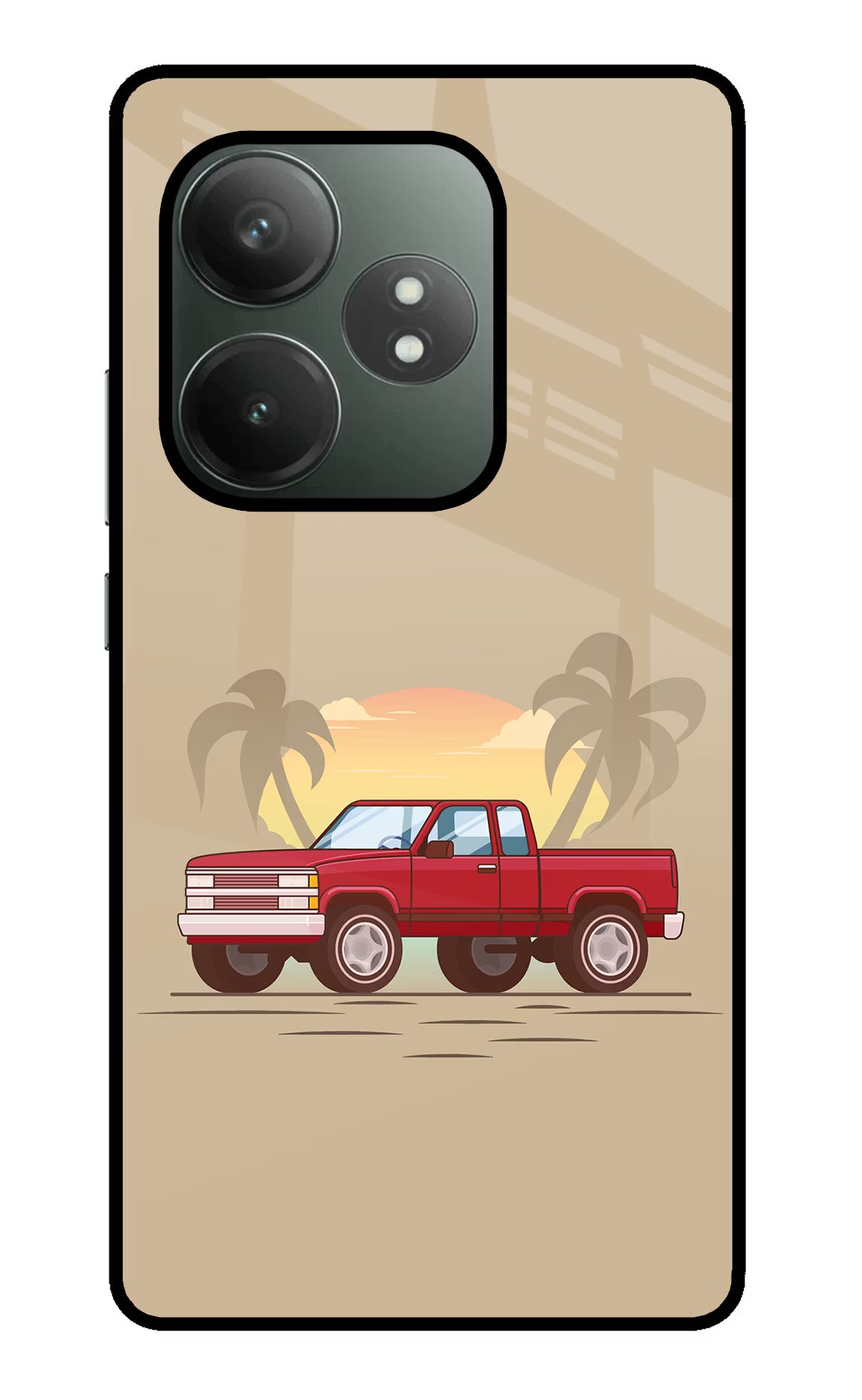 Desert Classic Drive Realme GT 6T 5G Glass Case - Desert Classic Drive Realme GT 6T 5G Glass Case Desert Classic Drive Realme GT 6T 5G Glass Case