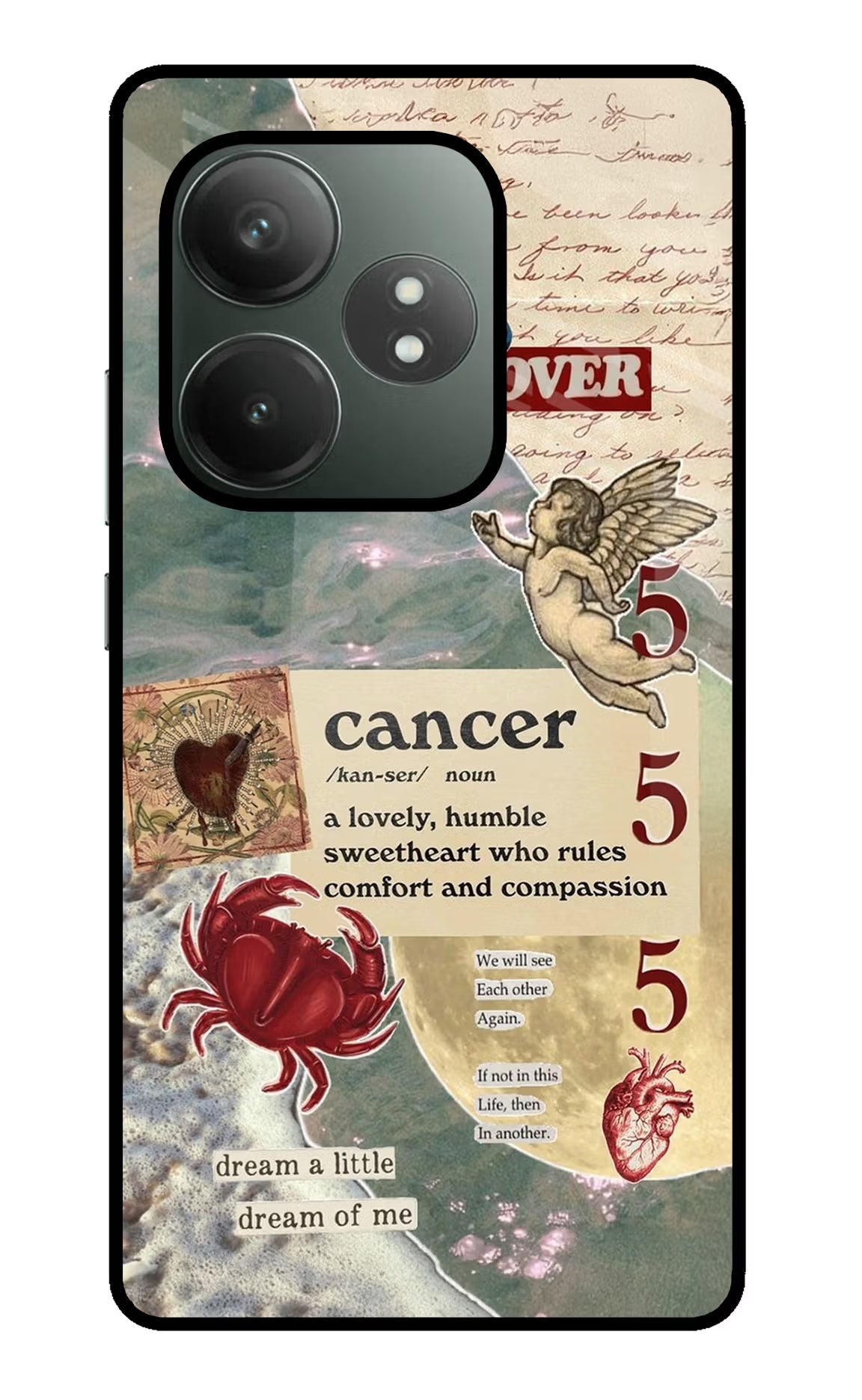 Cancer Zodiac Realme GT 6T 5G Glass Case - Cancer Zodiac Realme GT 6T 5G Glass Case Cancer Zodiac Realme GT 6T 5G Glass Case