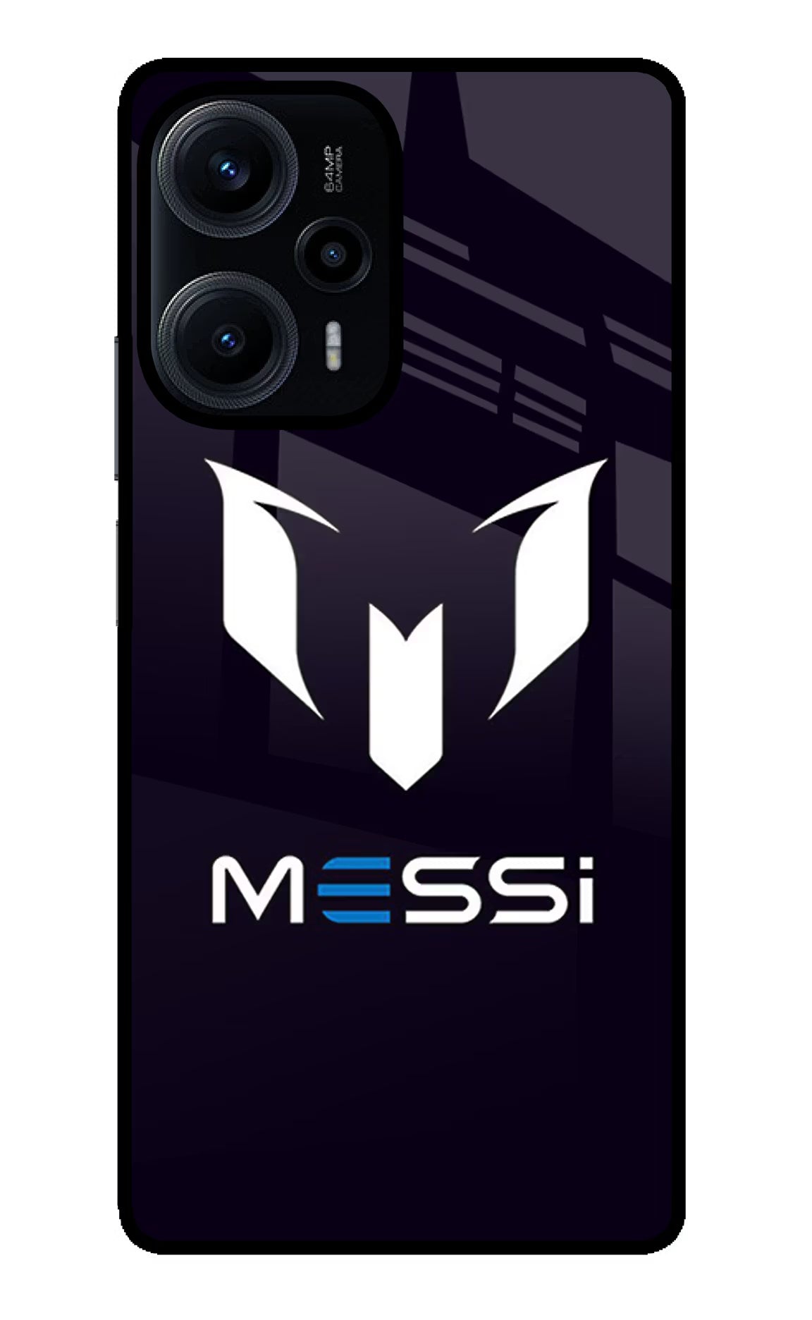 Messi Logo Poco F5 5G Back Cover - Messi Logo Poco F5 5G Glass Case Back Cover by Casekaro Messi Logo Poco F5 5G Glass Case Back Cover by Casekaro