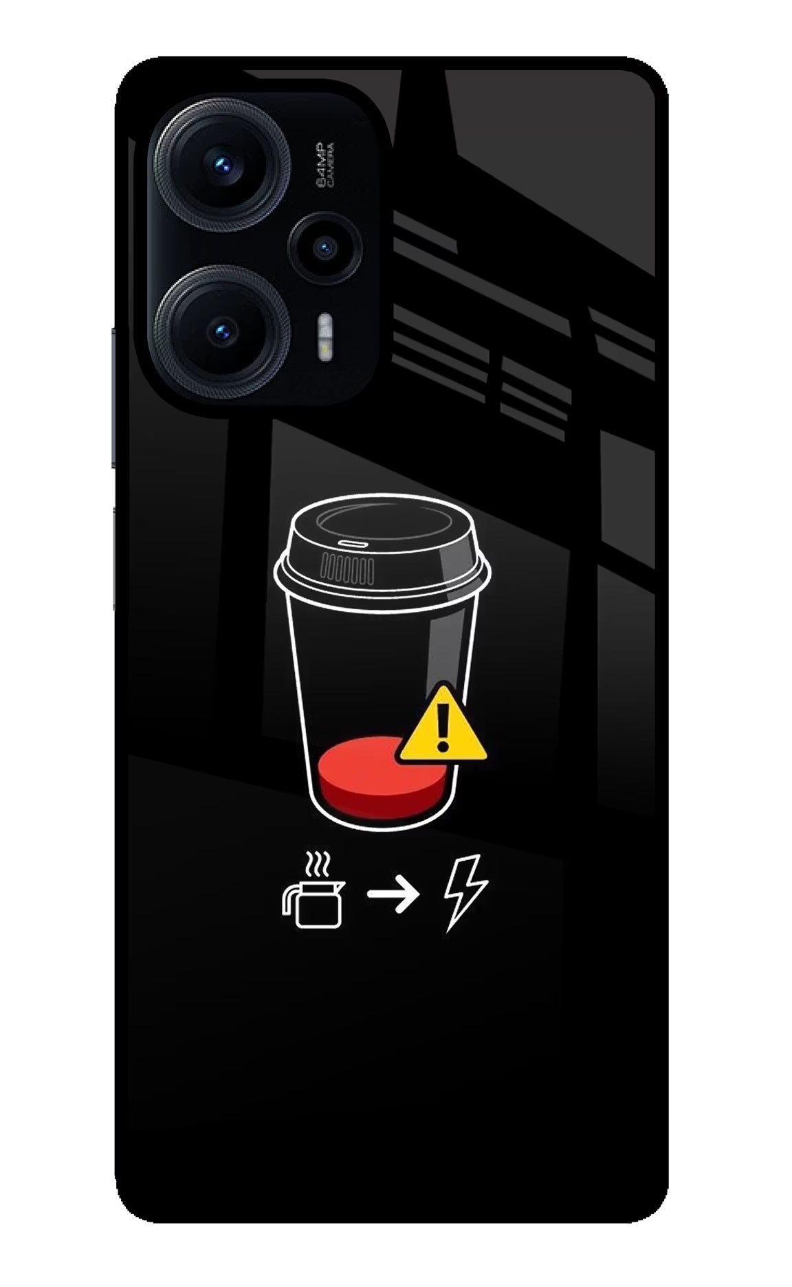 Coffee Poco F5 5G Glass Case - Coffee Poco F5 5G Glass Case Coffee Poco F5 5G Glass Case