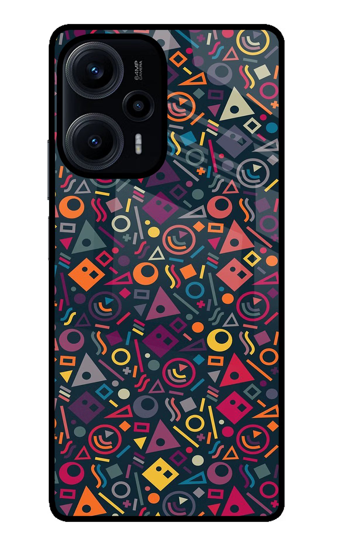 Geometric Abstract Poco F5 5G Back Cover - Geometric Abstract Poco F5 5G Glass Case Back Cover by Casekaro Geometric Abstract Poco F5 5G Glass Case Back Cover by Casekaro