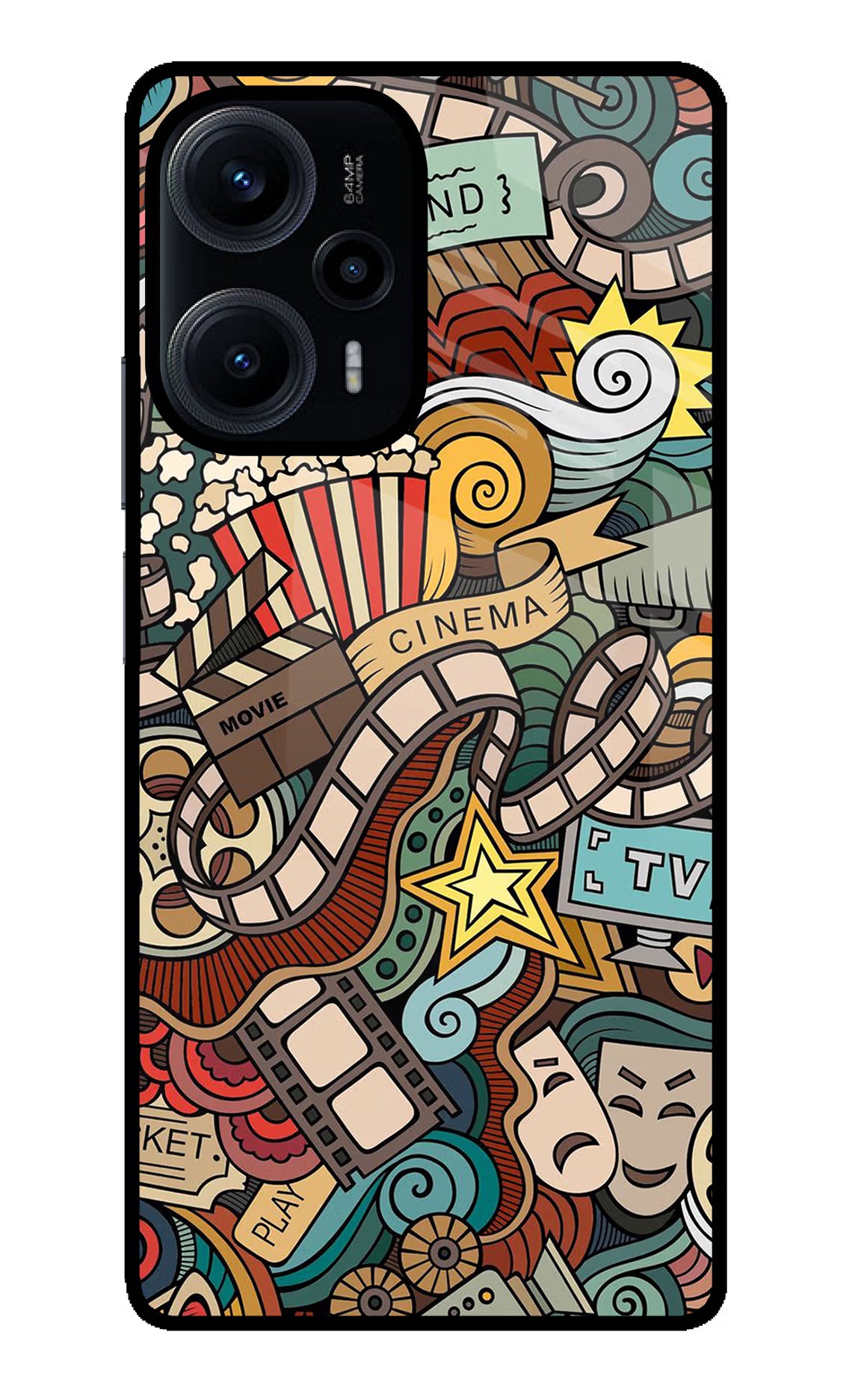 Cinema Abstract Poco F5 5G Glass Case - Cinema Abstract Poco F5 5G Glass Case Cinema Abstract Poco F5 5G Glass Case
