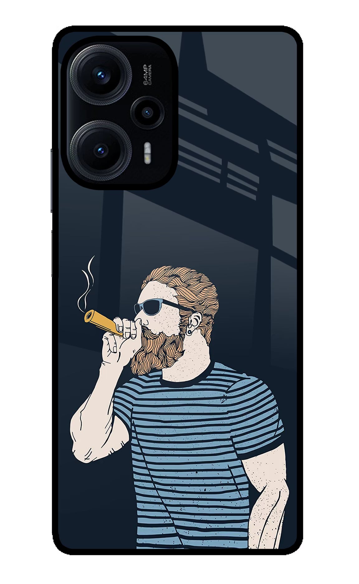 Smoking Poco F5 5G Back Cover - Smoking Poco F5 5G Glass Case Back Cover by Casekaro Smoking Poco F5 5G Glass Case Back Cover by Casekaro
