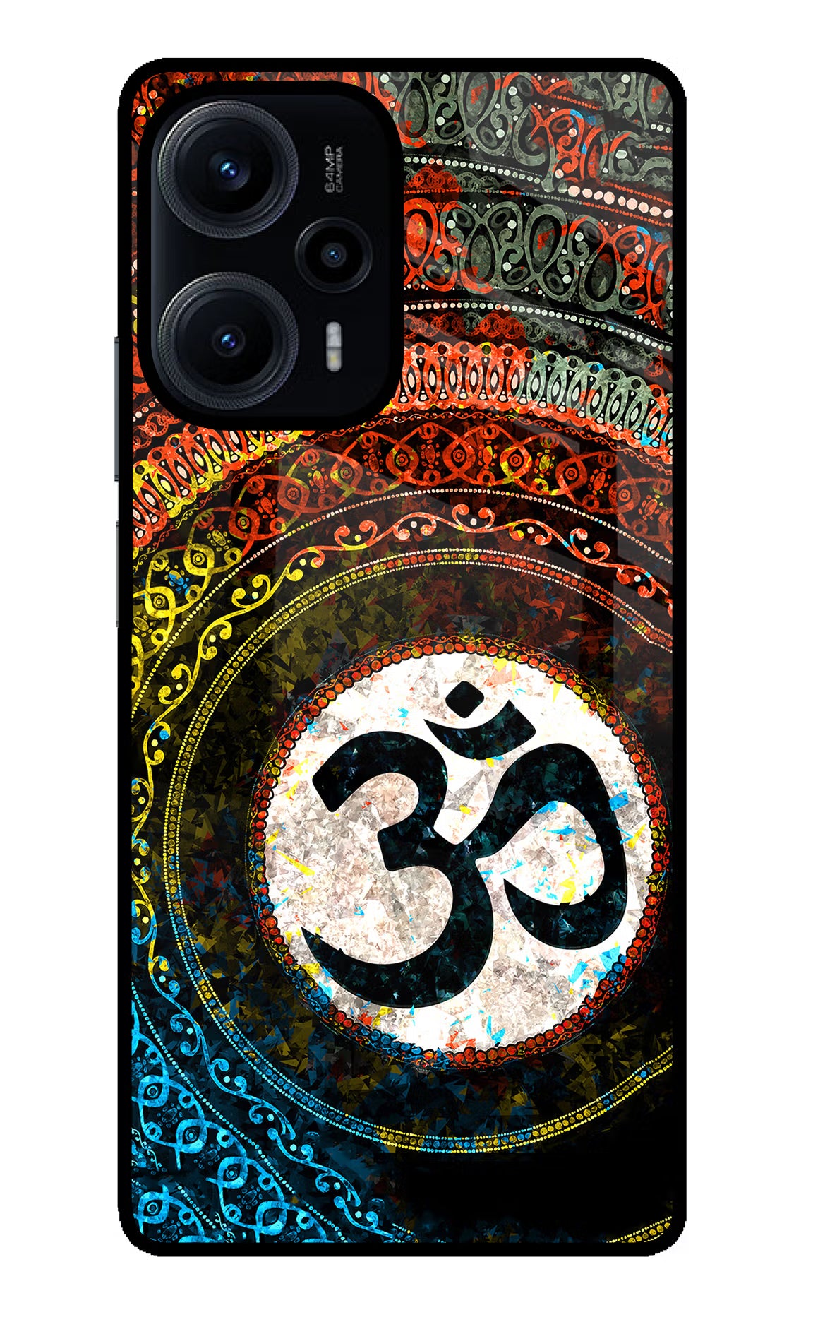Om Cultural Poco F5 5G Back Cover - Om Cultural Poco F5 5G Glass Case Back Cover by Casekaro Om Cultural Poco F5 5G Glass Case Back Cover by Casekaro