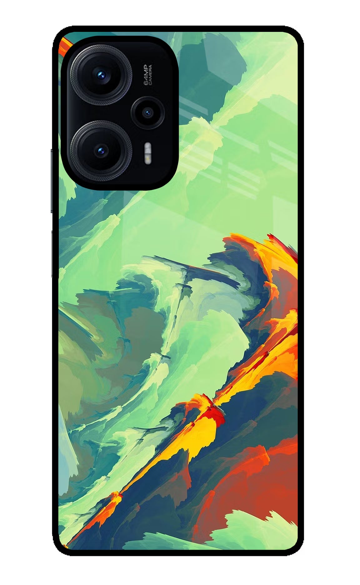 Paint Art Poco F5 5G Back Cover - Paint Art Poco F5 5G Glass Case Back Cover by Casekaro Paint Art Poco F5 5G Glass Case Back Cover by Casekaro