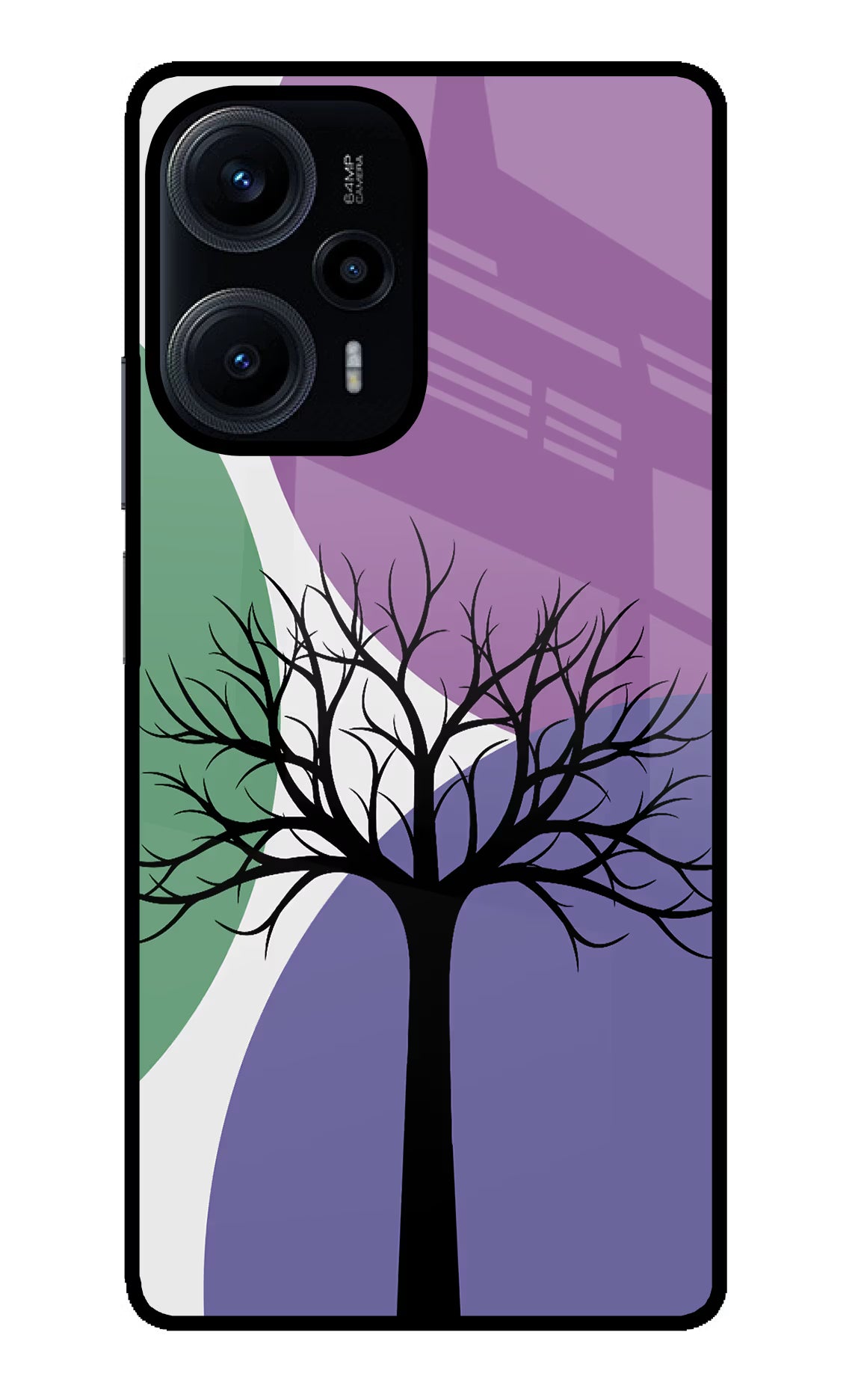 Tree Art Poco F5 5G Back Cover - Tree Art Poco F5 5G Glass Case Back Cover by Casekaro Tree Art Poco F5 5G Glass Case Back Cover by Casekaro