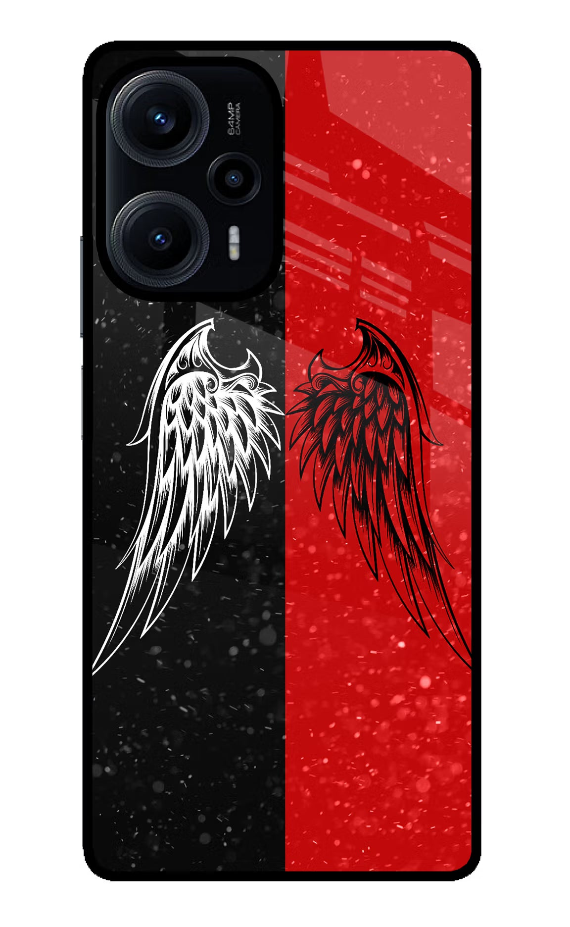 Wings Poco F5 5G Glass Case - Wings Poco F5 5G Glass Case Wings Poco F5 5G Glass Case