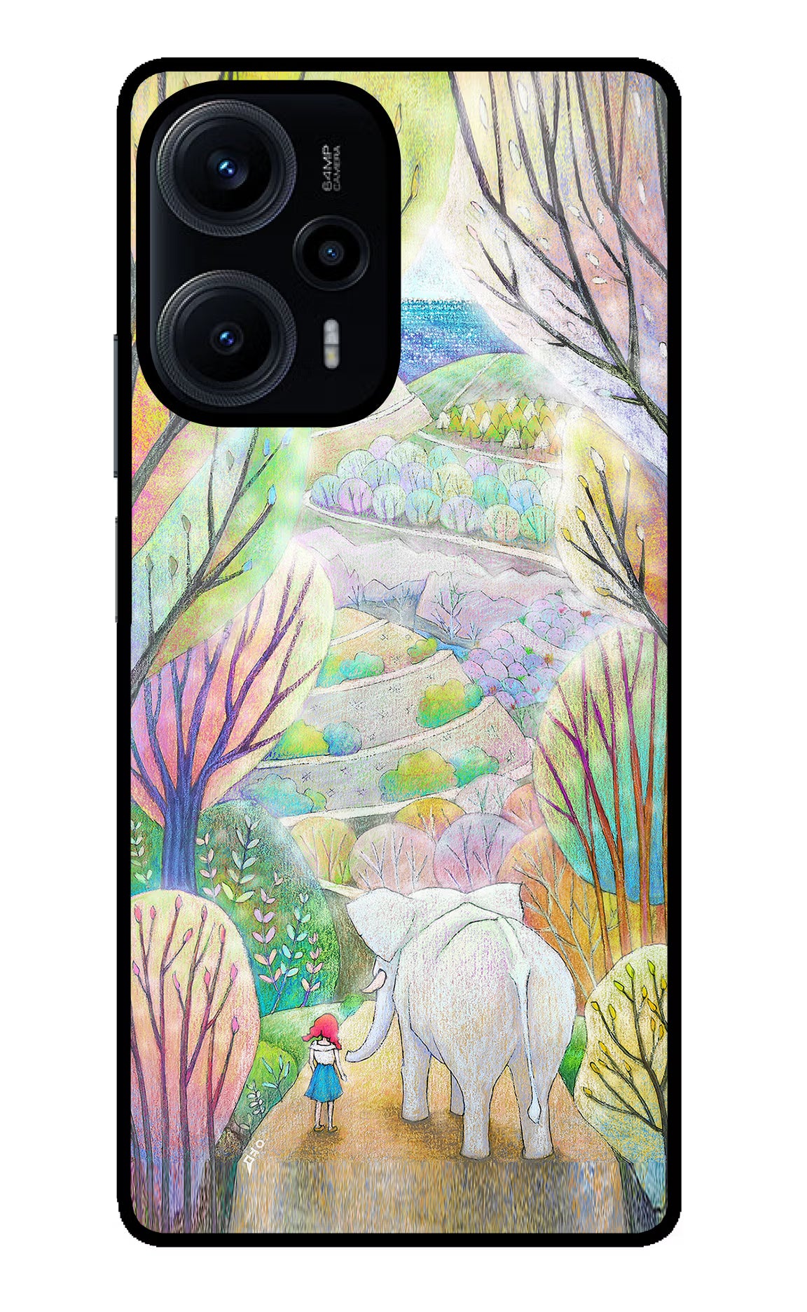 Nature Painting Poco F5 5G Back Cover - Nature Painting Poco F5 5G Glass Case Back Cover by Casekaro Nature Painting Poco F5 5G Glass Case Back Cover by Casekaro