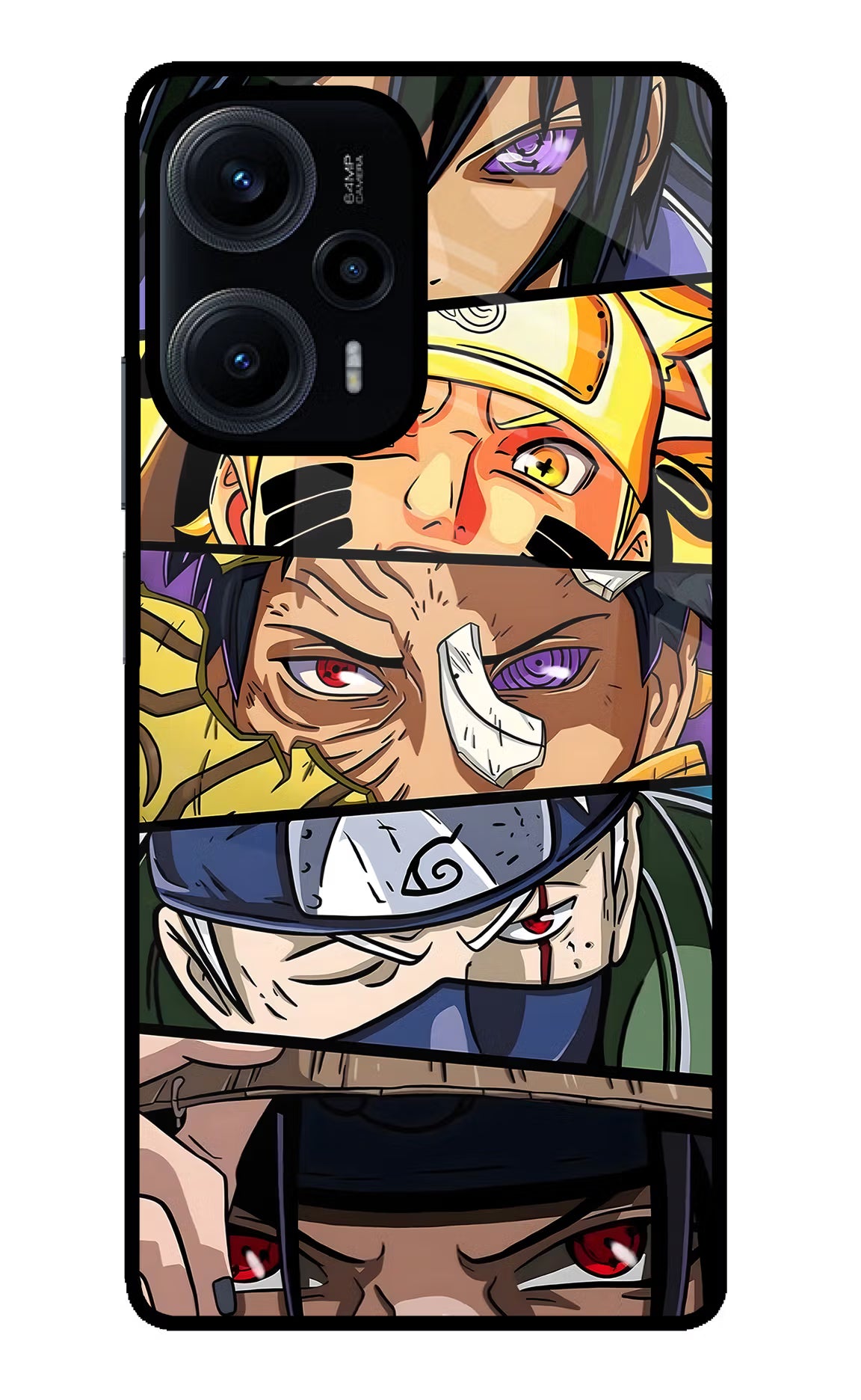 Naruto Character Poco F5 5G Glass Case - Naruto Character Poco F5 5G Glass Case Naruto Character Poco F5 5G Glass Case