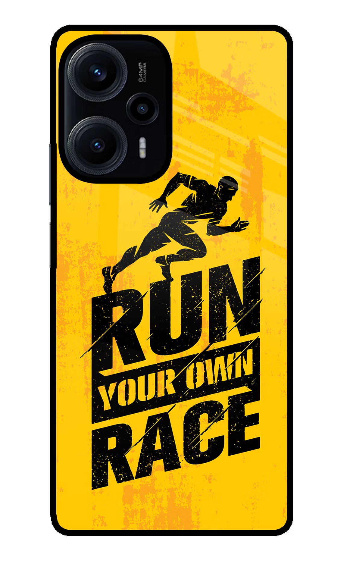 Run Your Own Race Poco F5 5G Glass Case - Run Your Own Race Poco F5 5G Glass Case Run Your Own Race Poco F5 5G Glass Case