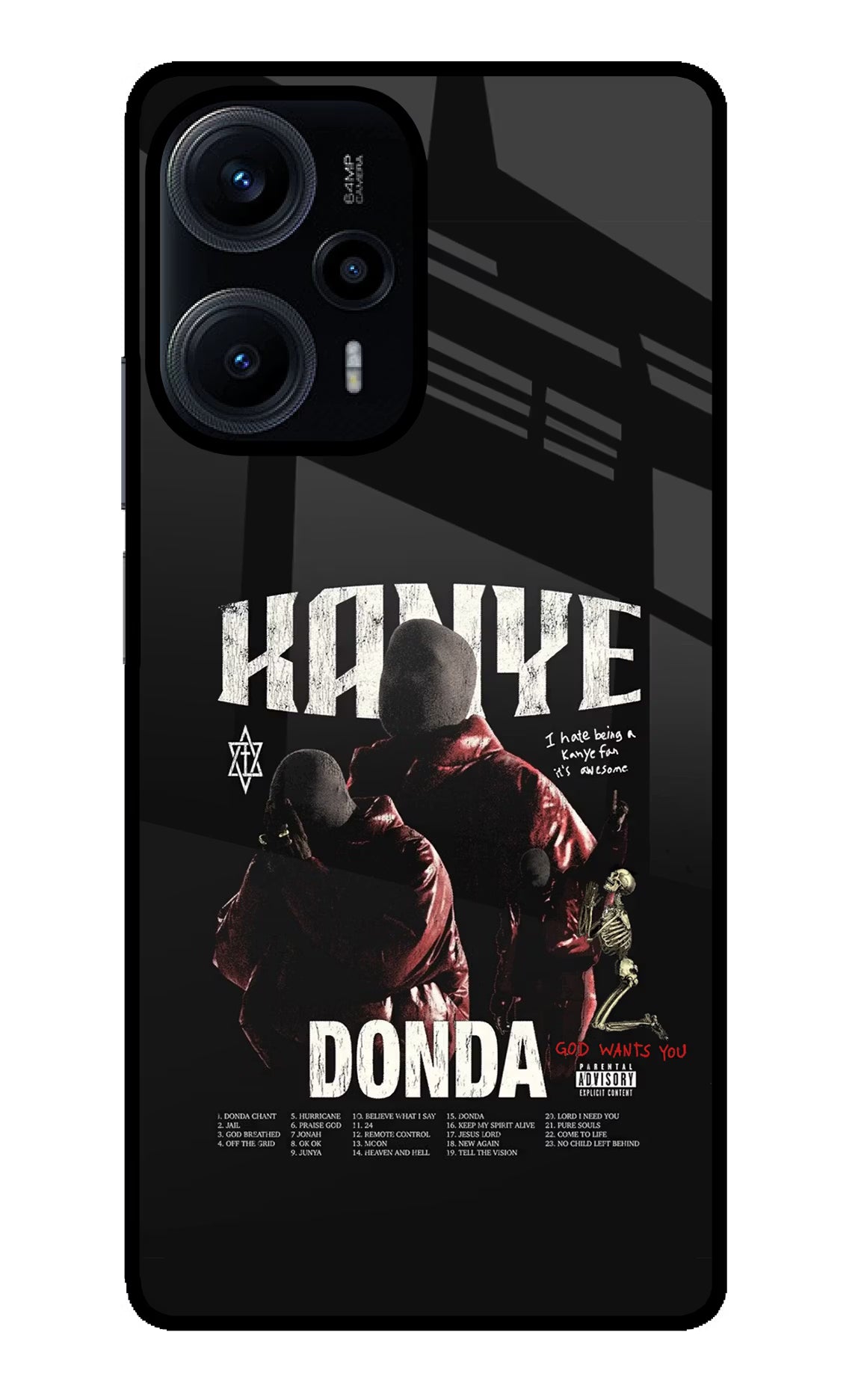 Donda Kanye West Poco F5 5G Glass Case - Donda Kanye West Poco F5 5G Glass Case Donda Kanye West Poco F5 5G Glass Case