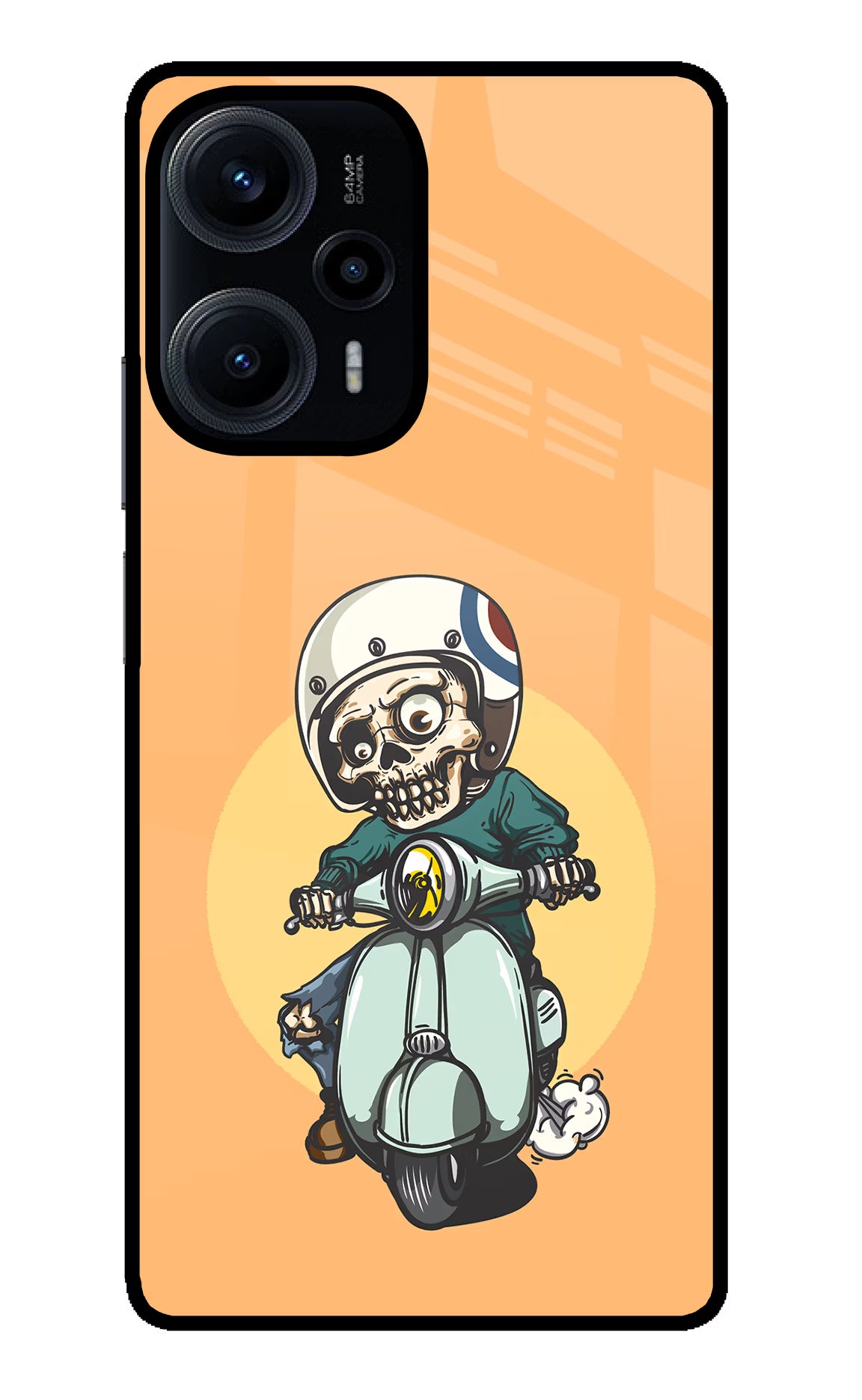 Undead Biker Poco F5 5G Back Cover - Undead Biker Poco F5 5G Glass Case Back Cover by Casekaro Undead Biker Poco F5 5G Glass Case Back Cover by Casekaro
