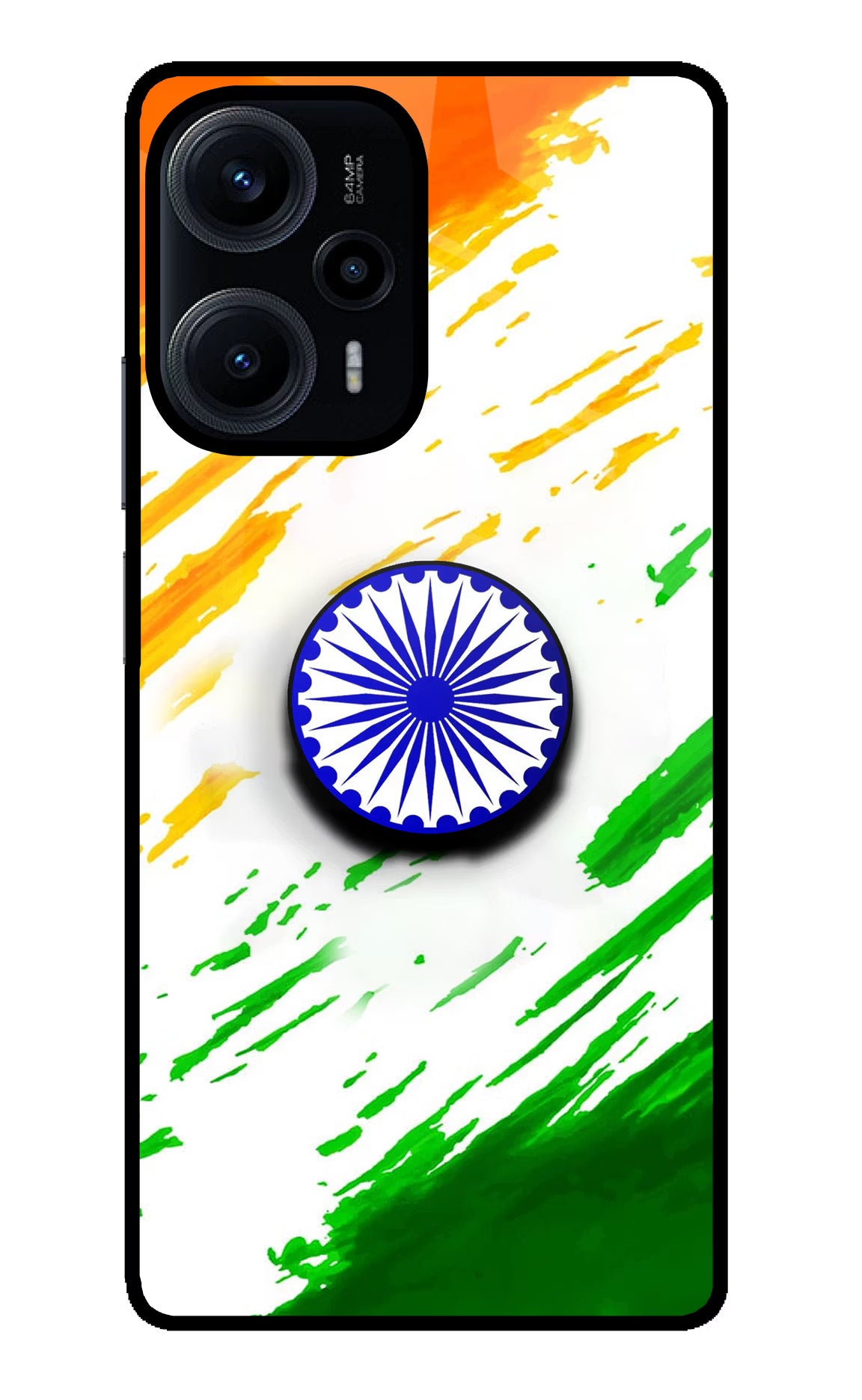 Indian Flag Ashoka Chakra Poco F5 5G Pop Case - Indian Flag Ashoka Chakra Poco F5 5G Pop Case by Casekaro Indian Flag Ashoka Chakra Poco F5 5G Pop Case by Casekaro