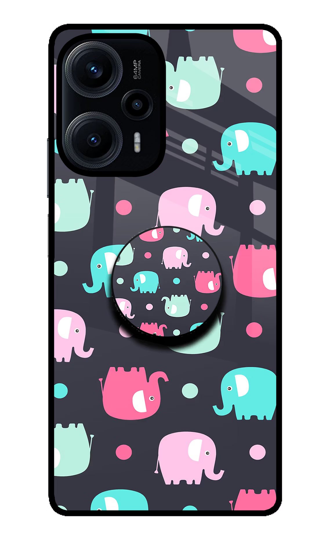 Baby Elephants Poco F5 5G Pop Case - Baby Elephants Poco F5 5G Pop Case by Casekaro Baby Elephants Poco F5 5G Pop Case by Casekaro