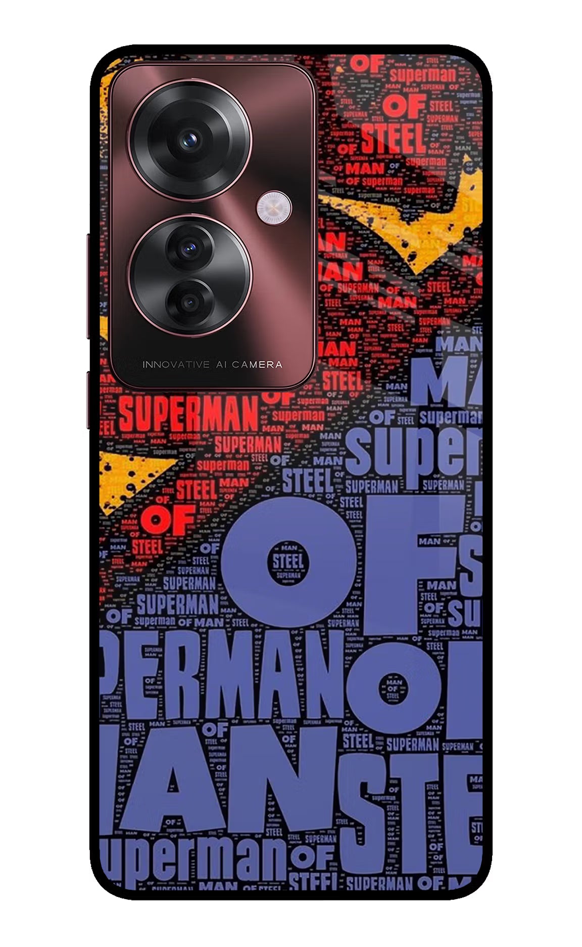 Superman Oppo F25 Pro 5G Back Cover - Superman Oppo F25 Pro 5G Glass Case Back Cover by Casekaro Superman Oppo F25 Pro 5G Glass Case Back Cover by Casekaro