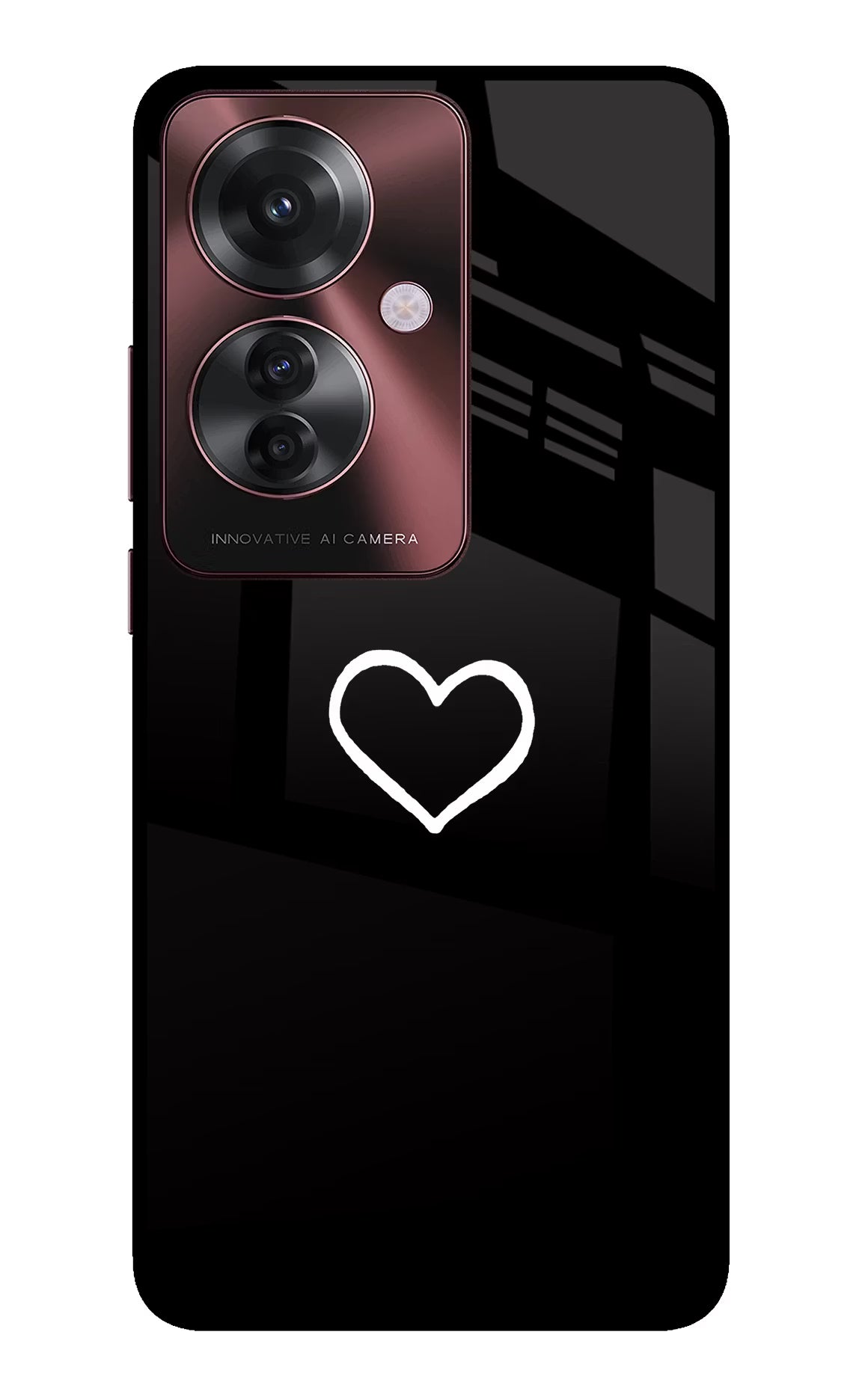 Heart Oppo F25 Pro 5G Back Cover - Heart Oppo F25 Pro 5G Glass Case Back Cover by Casekaro Heart Oppo F25 Pro 5G Glass Case Back Cover by Casekaro