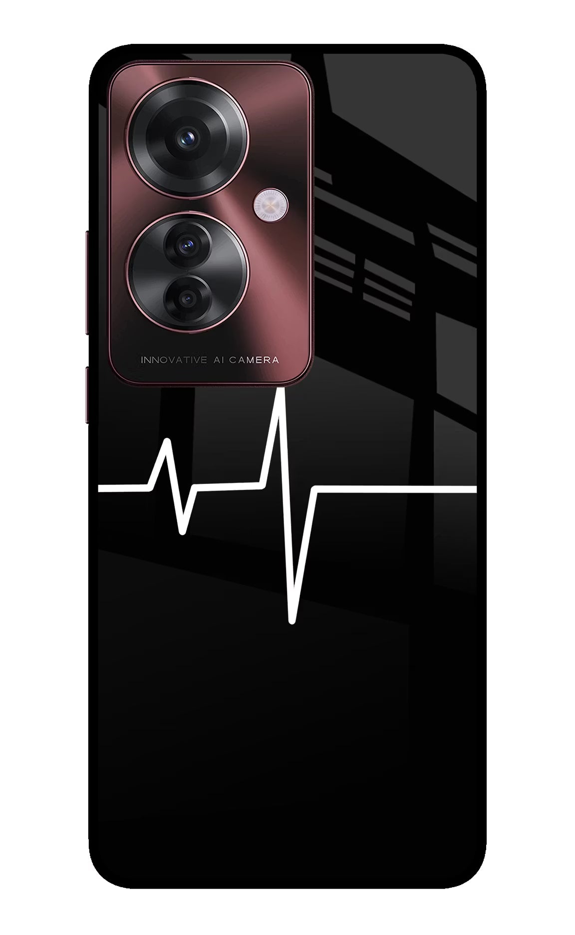 Heart Beats Oppo F25 Pro 5G Back Cover - Heart Beats Oppo F25 Pro 5G Glass Case Back Cover by Casekaro Heart Beats Oppo F25 Pro 5G Glass Case Back Cover by Casekaro