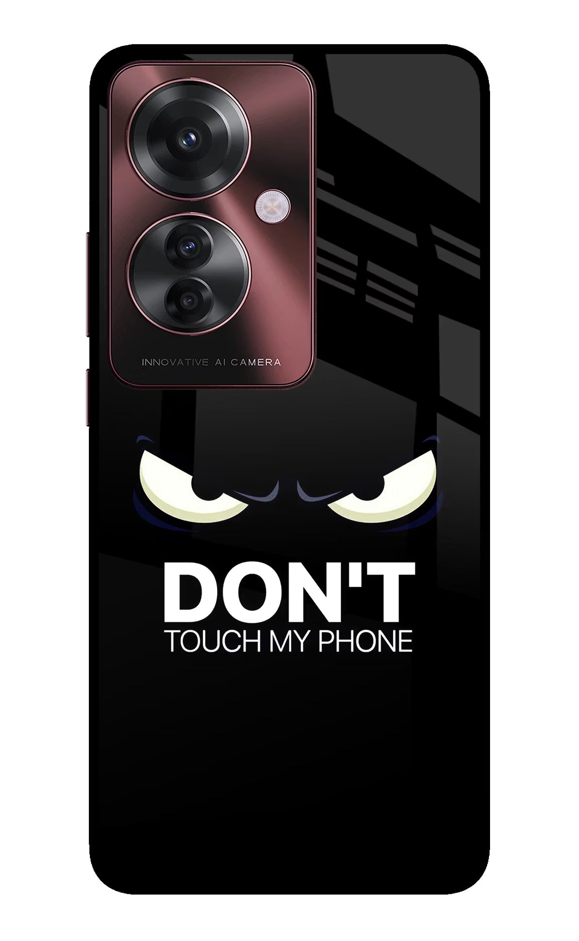 Don'T Touch My Phone Oppo F25 Pro 5G Back Cover - Don'T Touch My Phone Oppo F25 Pro 5G Glass Case Back Cover by Casekaro Don'T Touch My Phone Oppo F25 Pro 5G Glass Case Back Cover by Casekaro