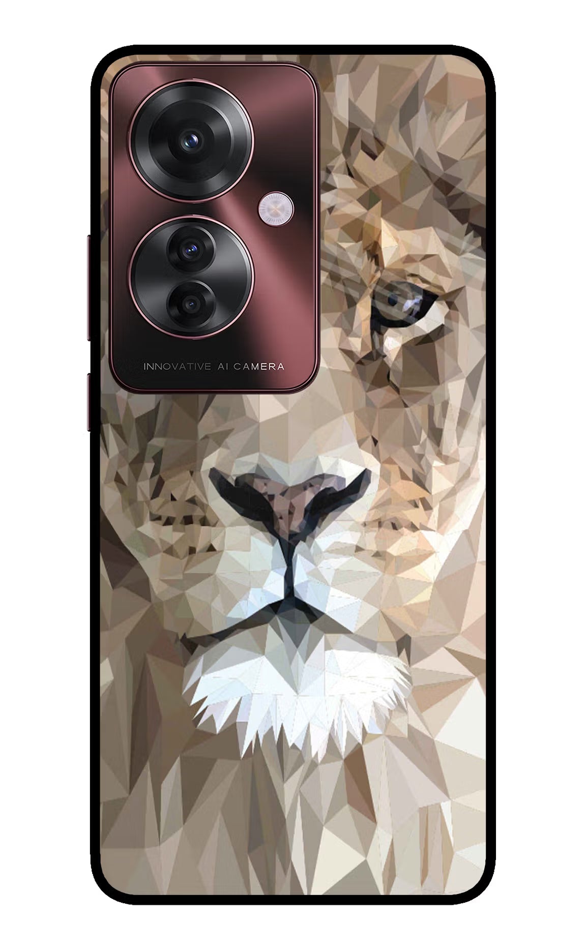 Lion Art Oppo F25 Pro 5G Back Cover - Lion Art Oppo F25 Pro 5G Glass Case Back Cover by Casekaro Lion Art Oppo F25 Pro 5G Glass Case Back Cover by Casekaro