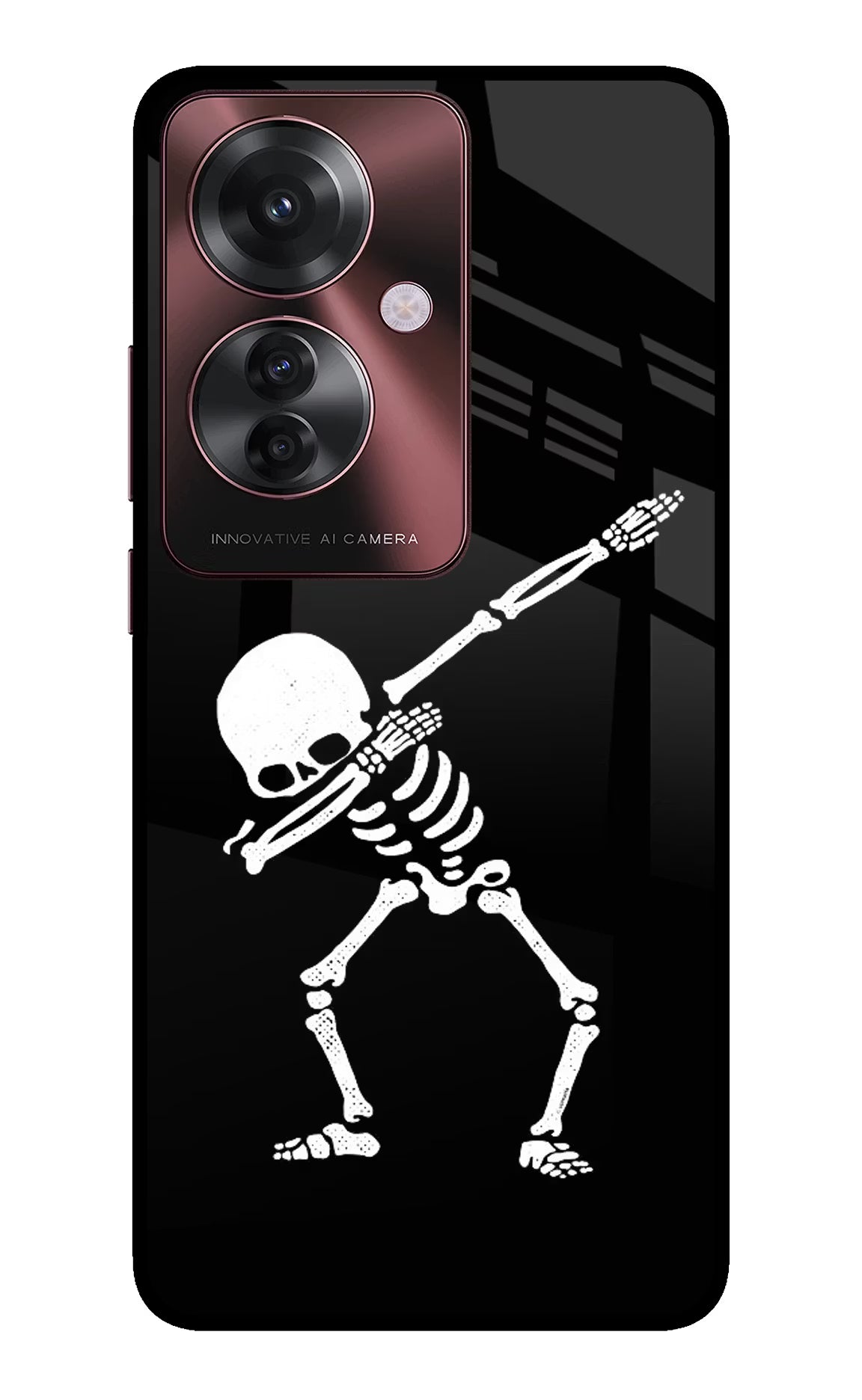 Dabbing Skeleton Art Oppo F25 Pro 5G Glass Case - Dabbing Skeleton Art Oppo F25 Pro 5G Glass Case Dabbing Skeleton Art Oppo F25 Pro 5G Glass Case