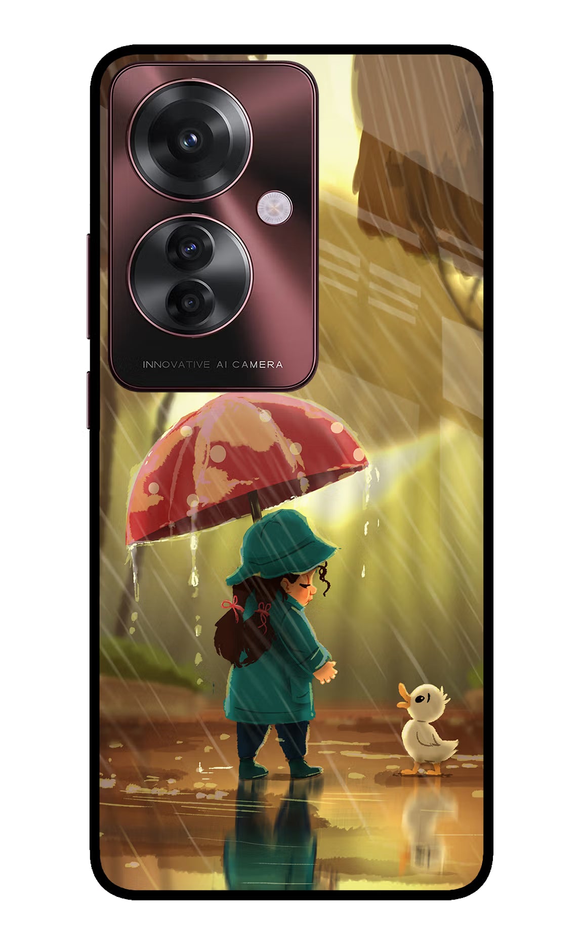 Rainy Day Oppo F25 Pro 5G Glass Case - Rainy Day Oppo F25 Pro 5G Glass Case Rainy Day Oppo F25 Pro 5G Glass Case