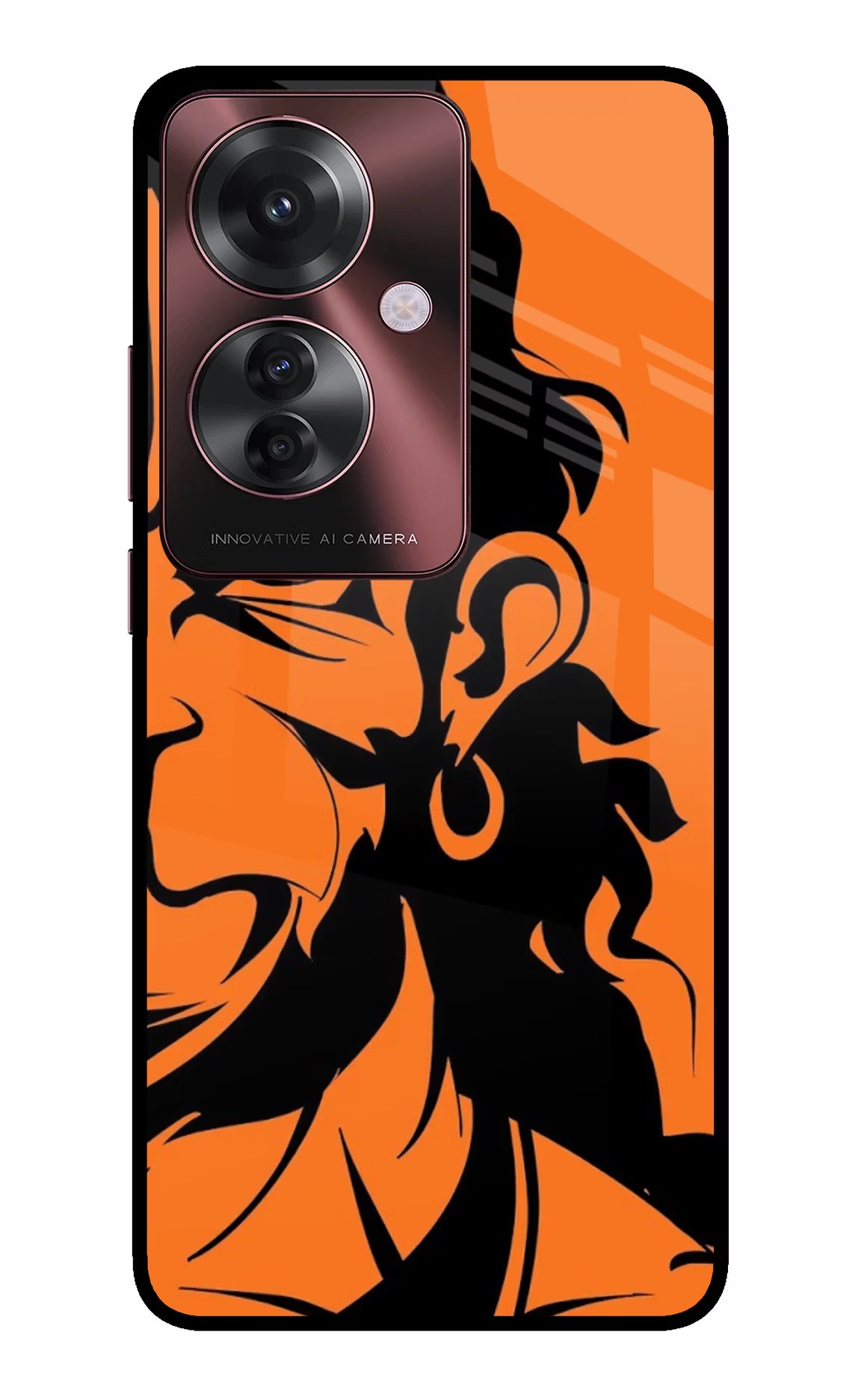 Hanuman Oppo F25 Pro 5G Back Cover - Hanuman Oppo F25 Pro 5G Glass Case Back Cover by Casekaro Hanuman Oppo F25 Pro 5G Glass Case Back Cover by Casekaro