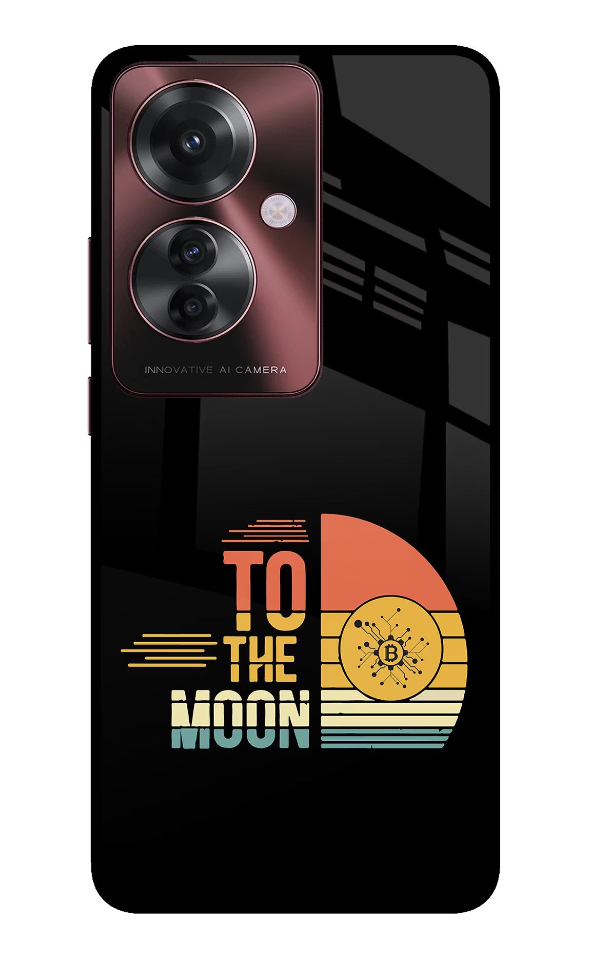 To the Moon Oppo F25 Pro 5G Back Cover - To the Moon Oppo F25 Pro 5G Glass Case Back Cover by Casekaro To the Moon Oppo F25 Pro 5G Glass Case Back Cover by Casekaro