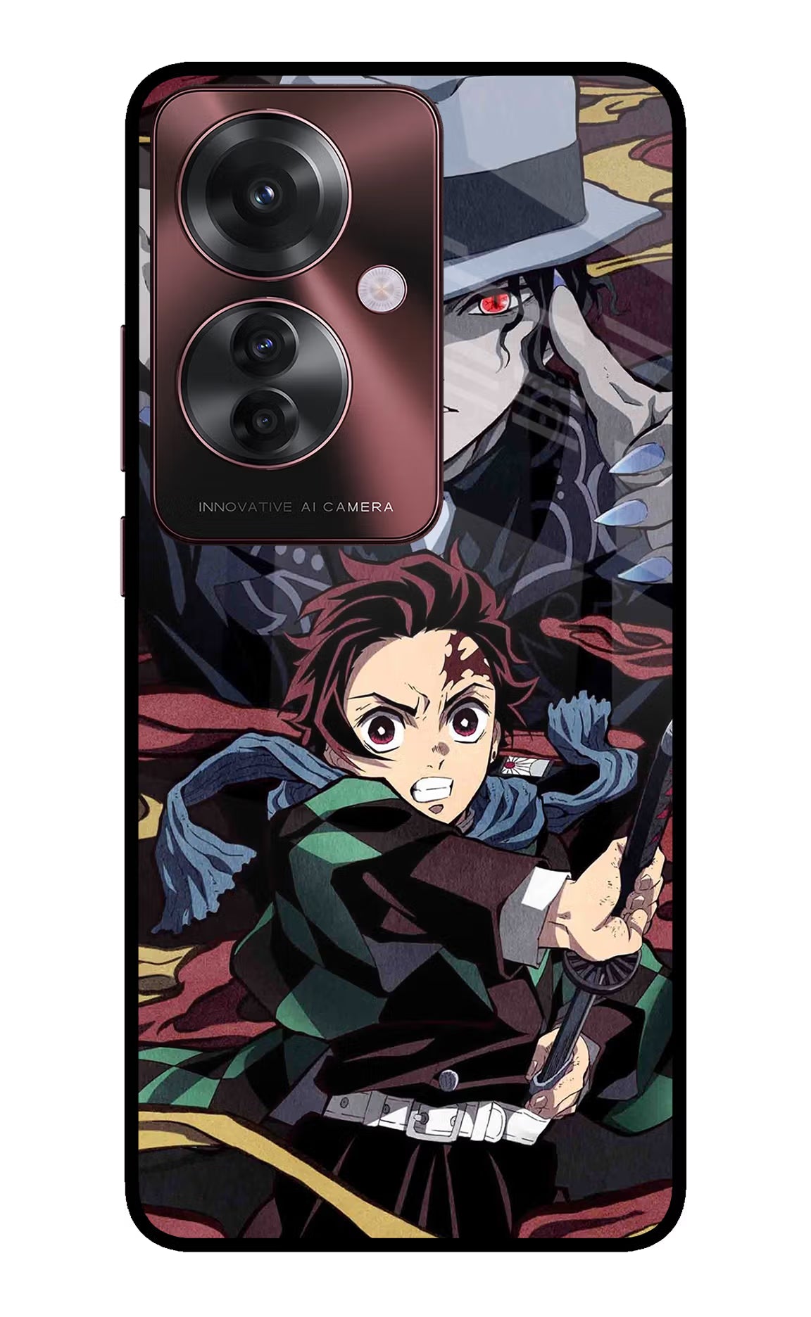 Demon Slayer Oppo F25 Pro 5G Glass Case - Demon Slayer Oppo F25 Pro 5G Glass Case Demon Slayer Oppo F25 Pro 5G Glass Case