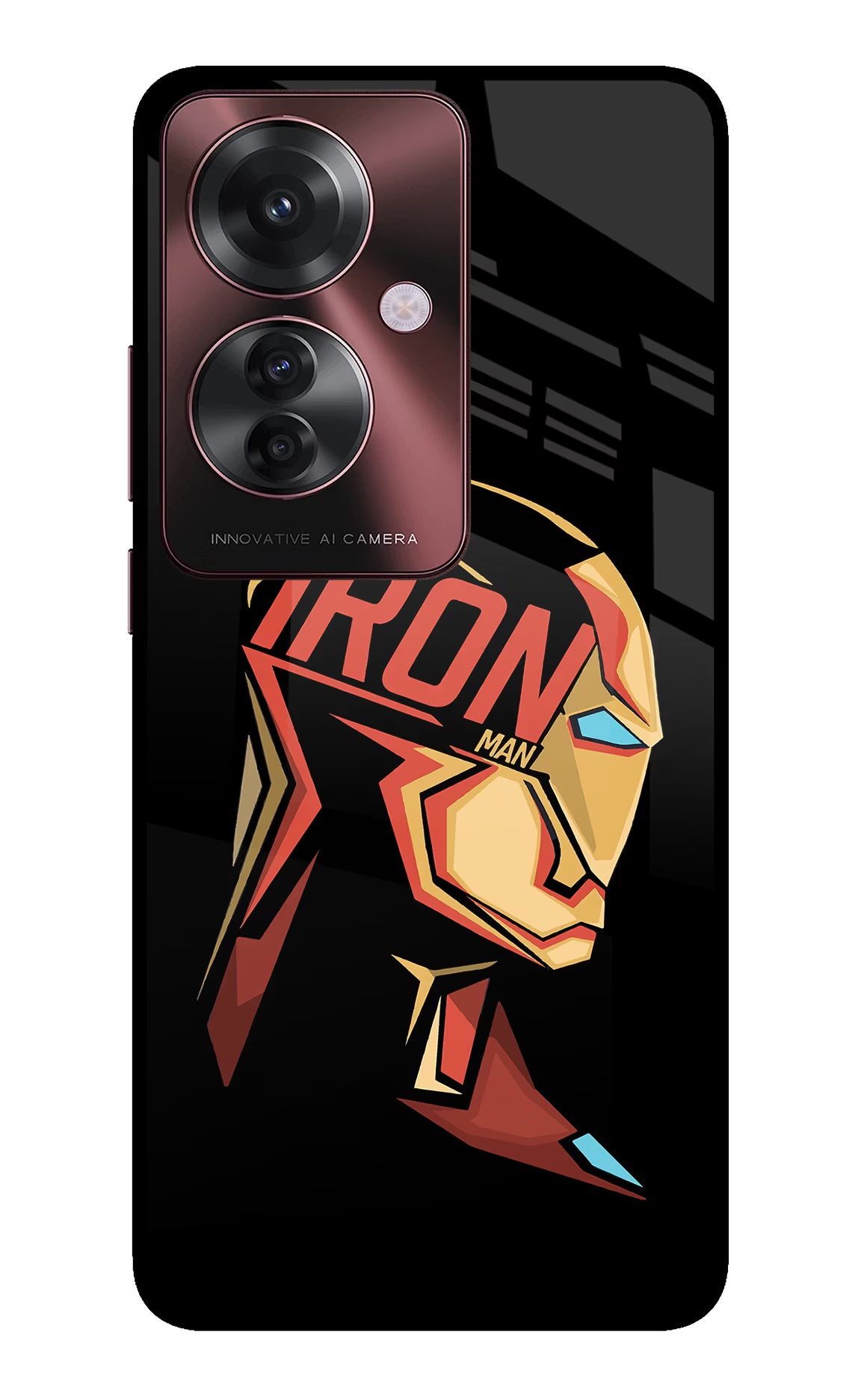 IronMan Oppo F25 Pro 5G Glass Case - IronMan Oppo F25 Pro 5G Glass Case IronMan Oppo F25 Pro 5G Glass Case