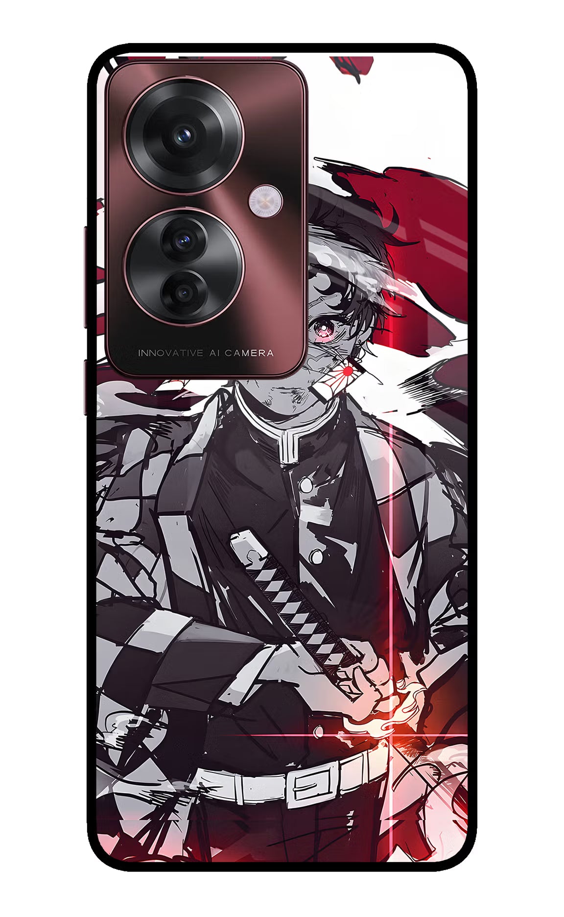 Demon Slayer Oppo F25 Pro 5G Glass Case - Demon Slayer Oppo F25 Pro 5G Glass Case Demon Slayer Oppo F25 Pro 5G Glass Case