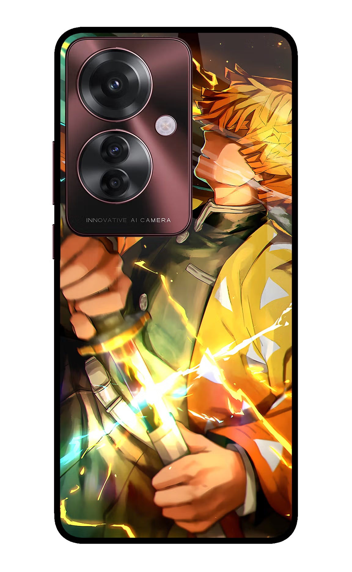 Demon Slayer Oppo F25 Pro 5G Glass Case - Demon Slayer Oppo F25 Pro 5G Glass Case Demon Slayer Oppo F25 Pro 5G Glass Case