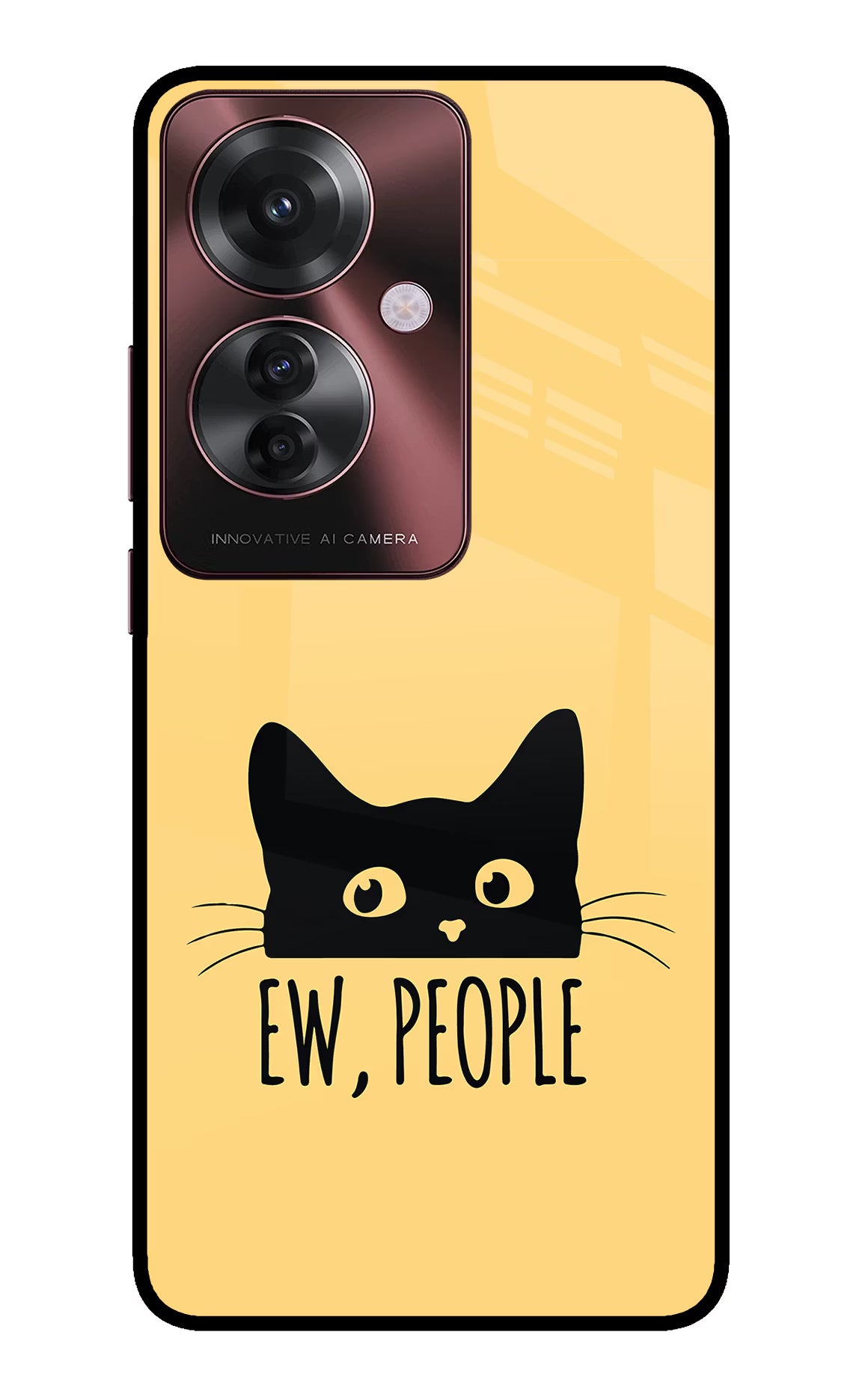 Ew People Catitude Oppo F25 Pro 5G Back Cover - Ew People Catitude Oppo F25 Pro 5G Glass Case Back Cover by Casekaro Ew People Catitude Oppo F25 Pro 5G Glass Case Back Cover by Casekaro