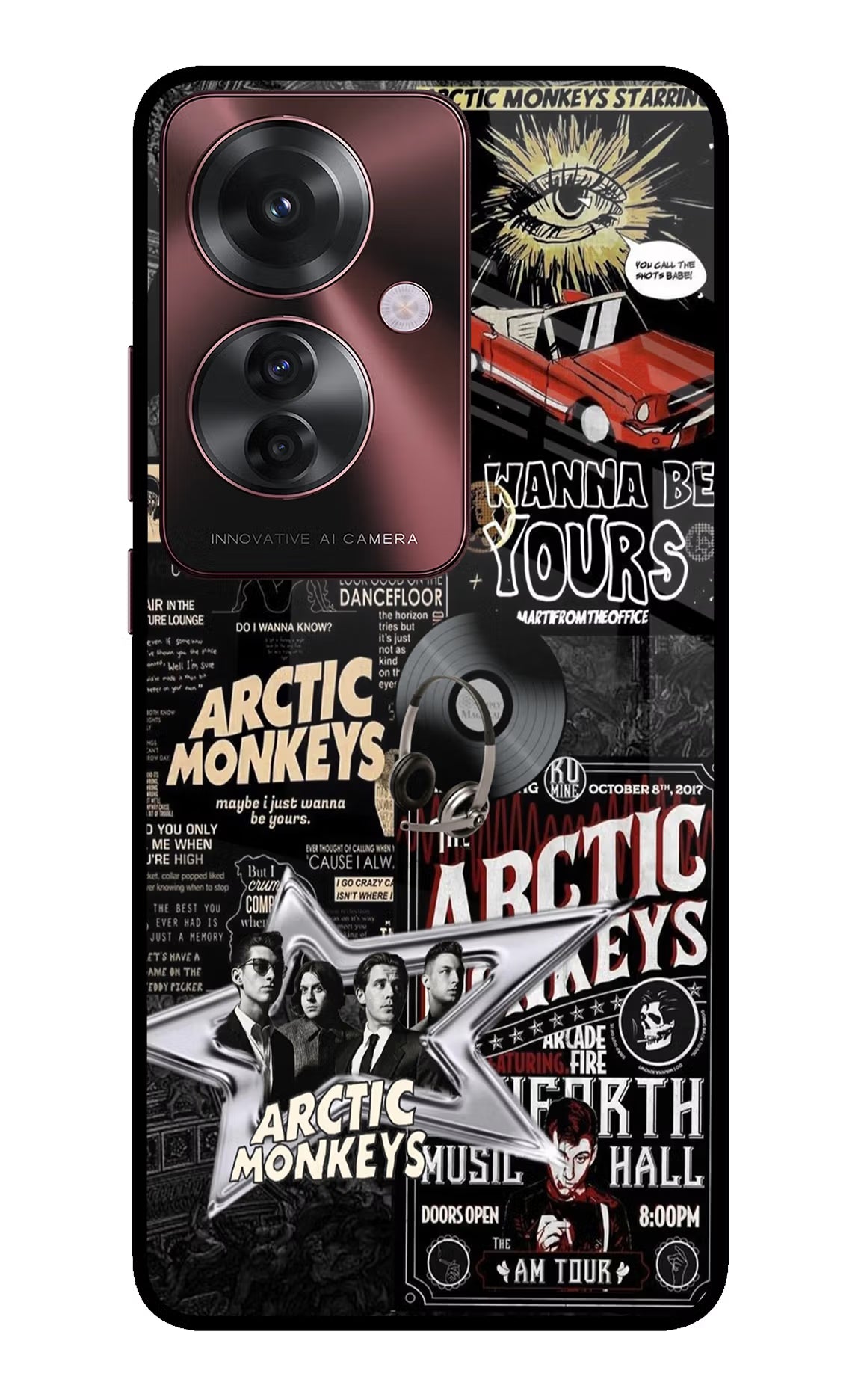 Arctic Monkeys Oppo F25 Pro 5G Glass Case - Arctic Monkeys Oppo F25 Pro 5G Glass Case Arctic Monkeys Oppo F25 Pro 5G Glass Case