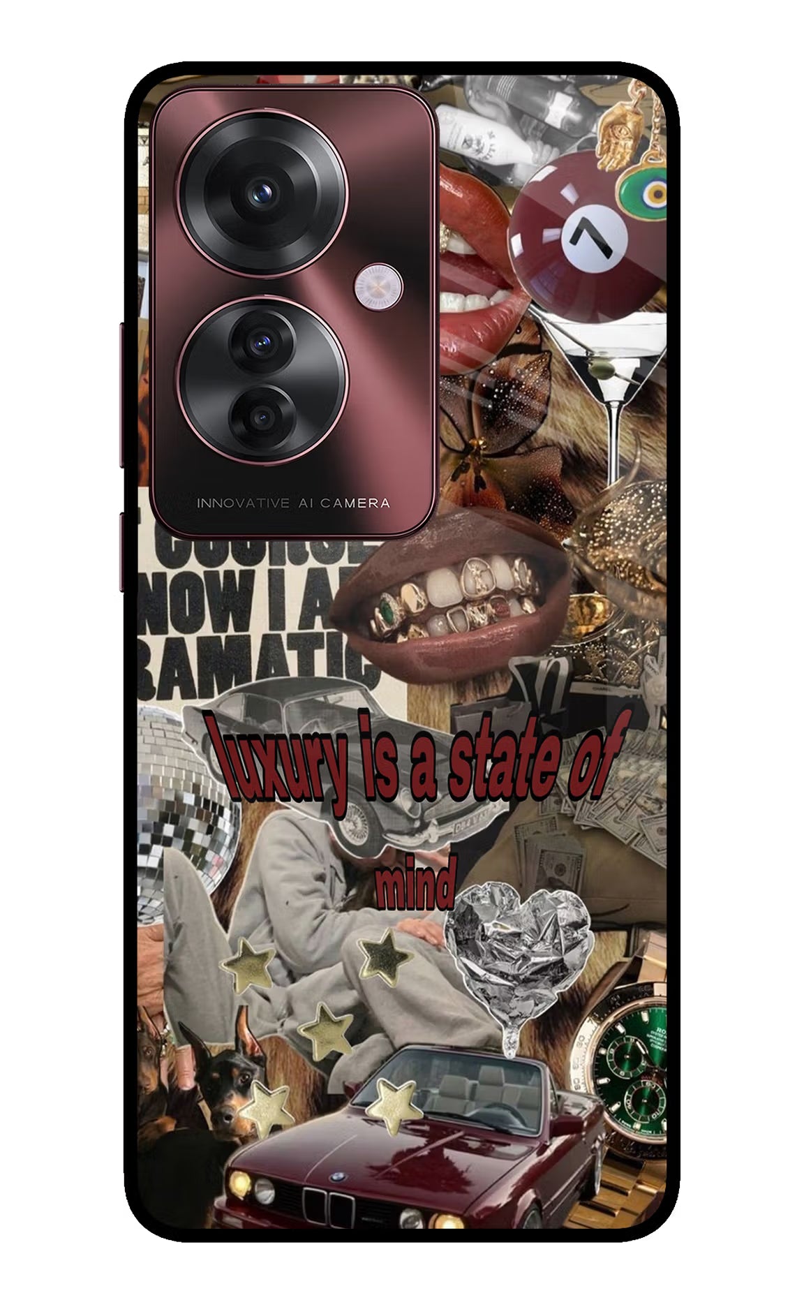 Luxury Oppo F25 Pro 5G Glass Case - Luxury Oppo F25 Pro 5G Glass Case Luxury Oppo F25 Pro 5G Glass Case