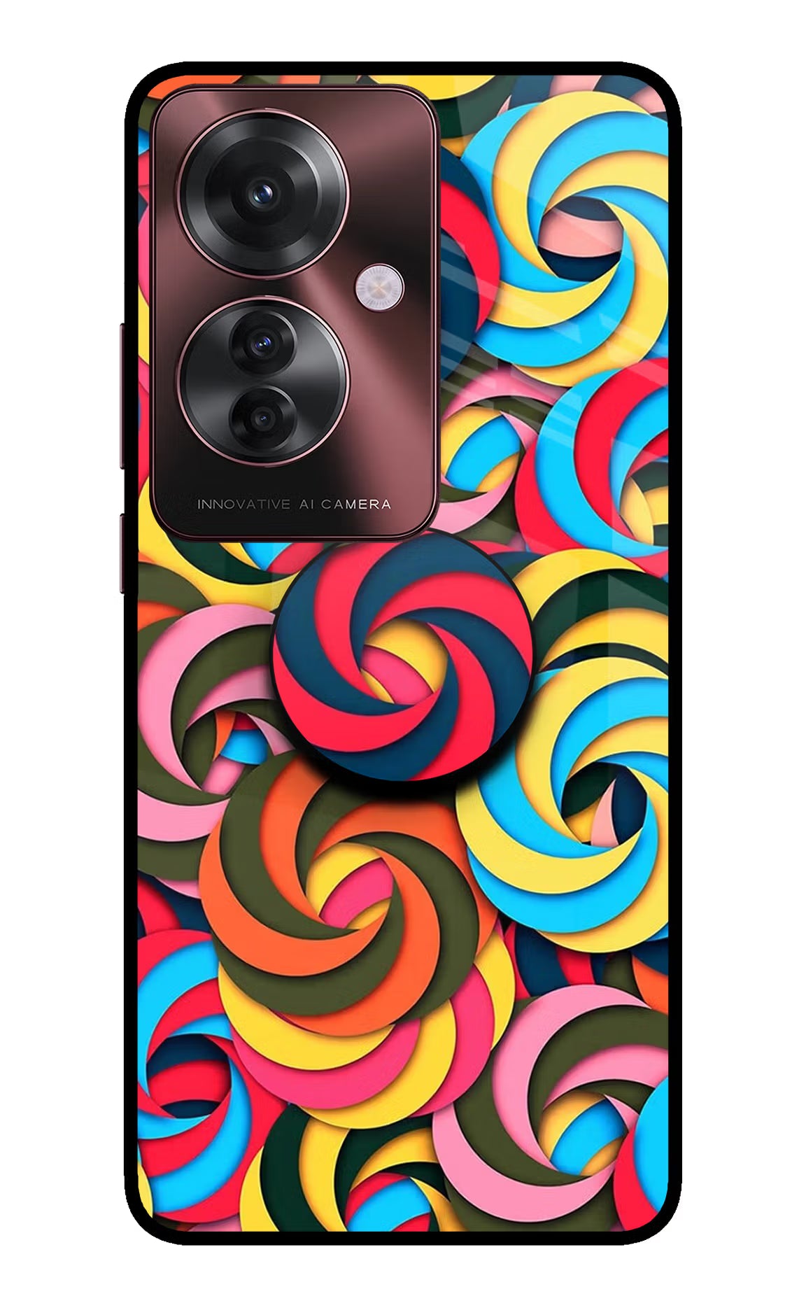 Spiral Pattern Oppo F25 Pro 5G Pop Case - Spiral Pattern Oppo F25 Pro 5G Pop Case by Casekaro Spiral Pattern Oppo F25 Pro 5G Pop Case by Casekaro