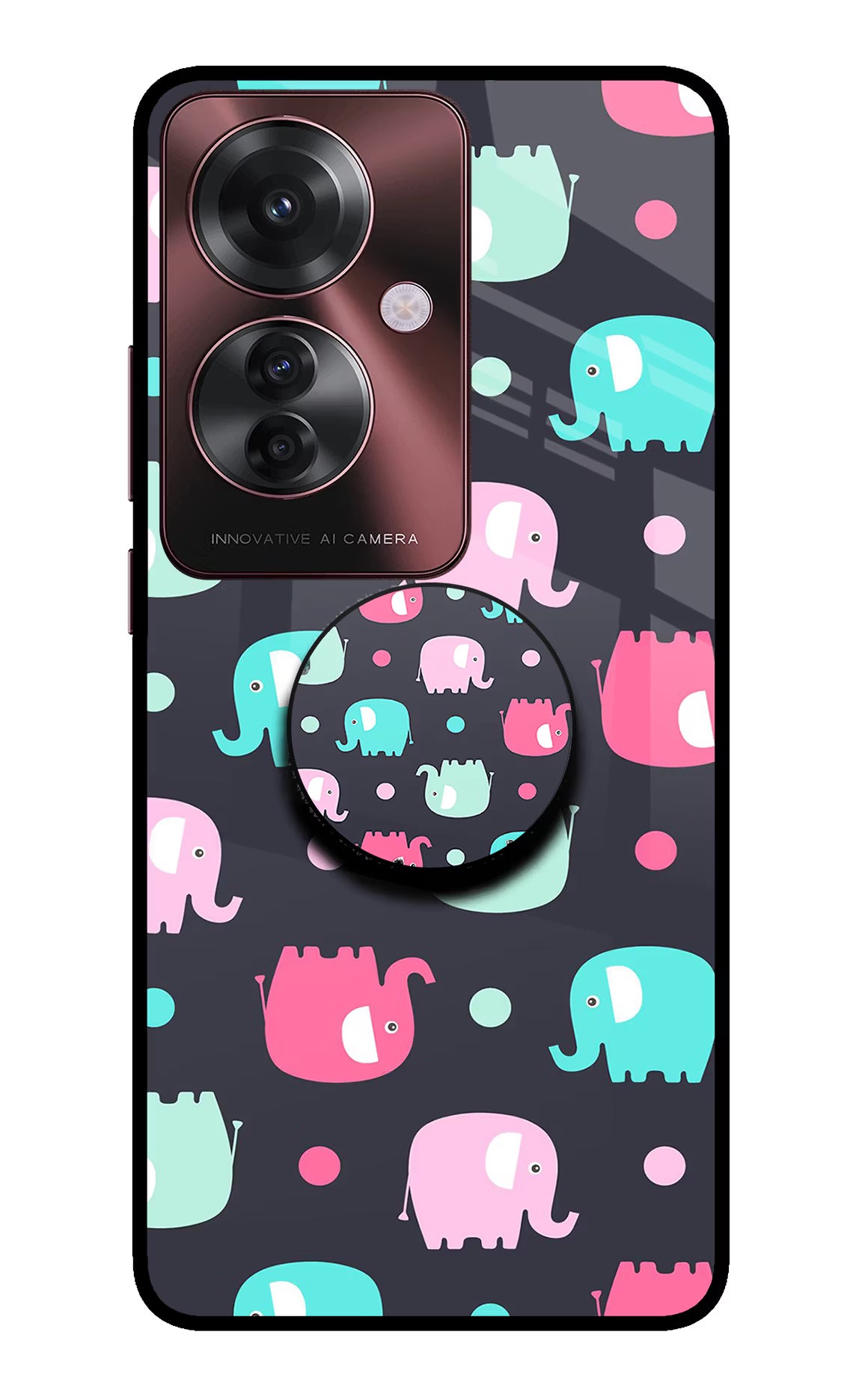 Baby Elephants Oppo F25 Pro 5G Pop Case - Baby Elephants Oppo F25 Pro 5G Pop Case by Casekaro Baby Elephants Oppo F25 Pro 5G Pop Case by Casekaro