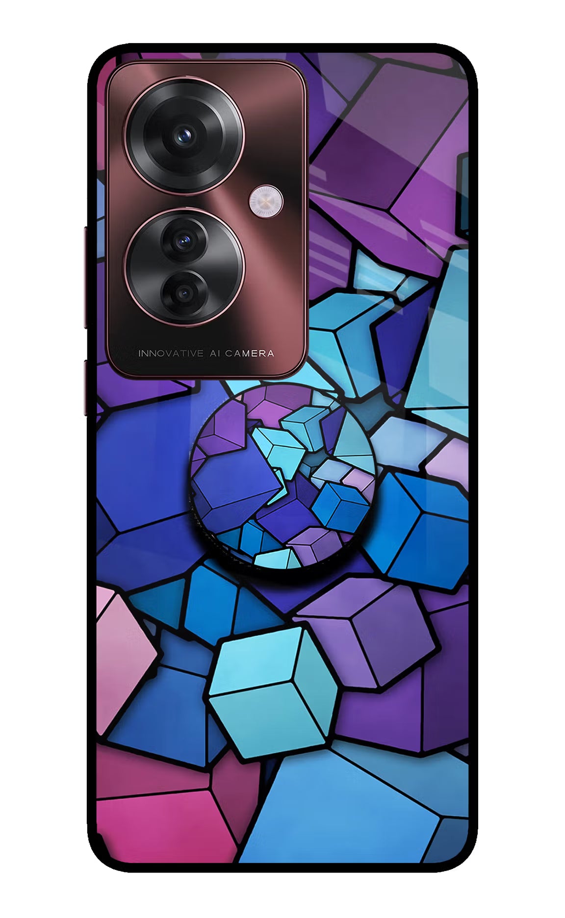 Cubic Abstract Oppo F25 Pro 5G Pop Case - Cubic Abstract Oppo F25 Pro 5G Pop Case by Casekaro Cubic Abstract Oppo F25 Pro 5G Pop Case by Casekaro