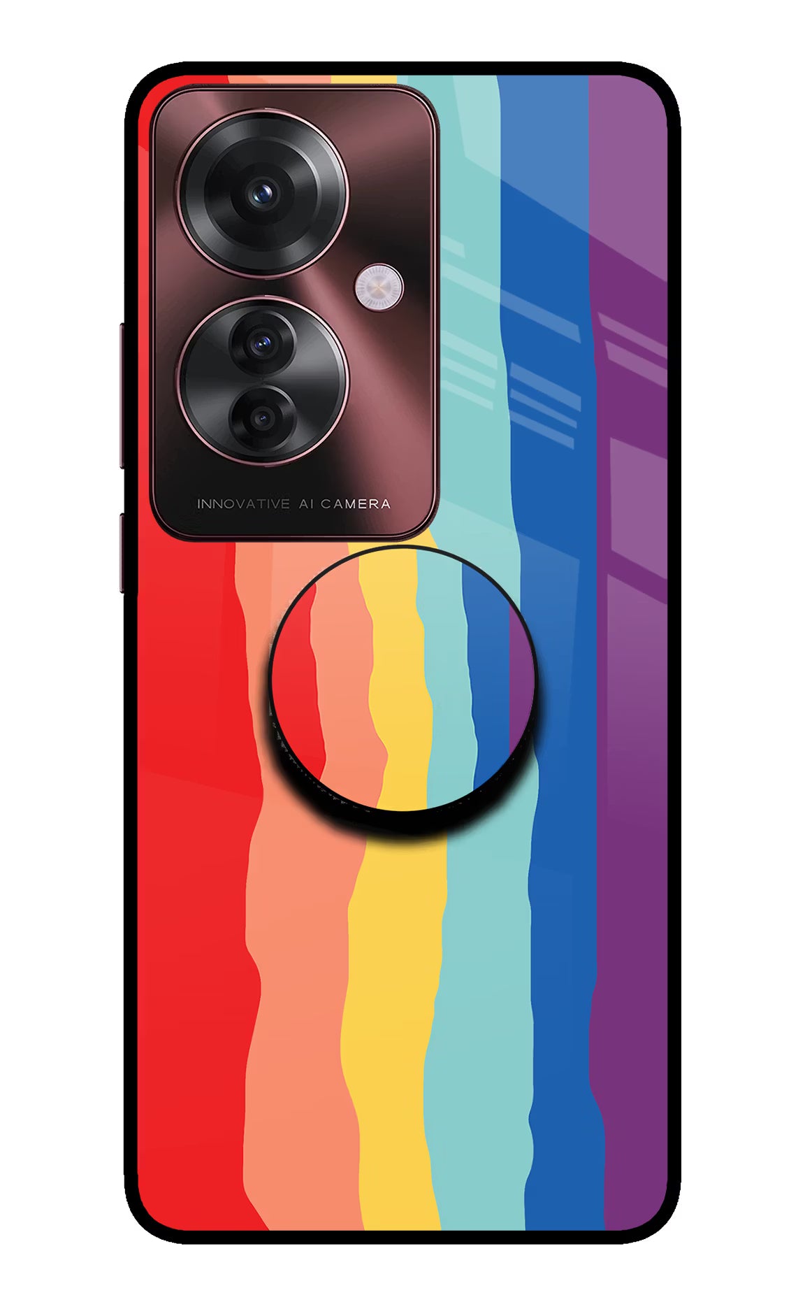 Rainbow Oppo F25 Pro 5G Pop Case - Rainbow Oppo F25 Pro 5G Pop Case by Casekaro Rainbow Oppo F25 Pro 5G Pop Case by Casekaro