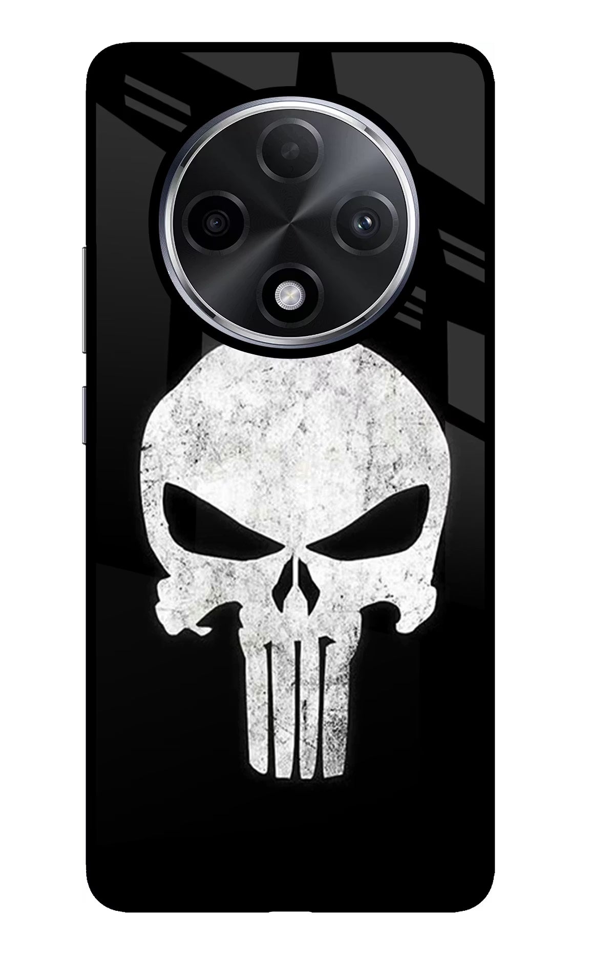Punisher Skull Oppo F27 Pro Plus Glass Case - Punisher Skull Oppo F27 Pro Plus Glass Case Punisher Skull Oppo F27 Pro Plus Glass Case
