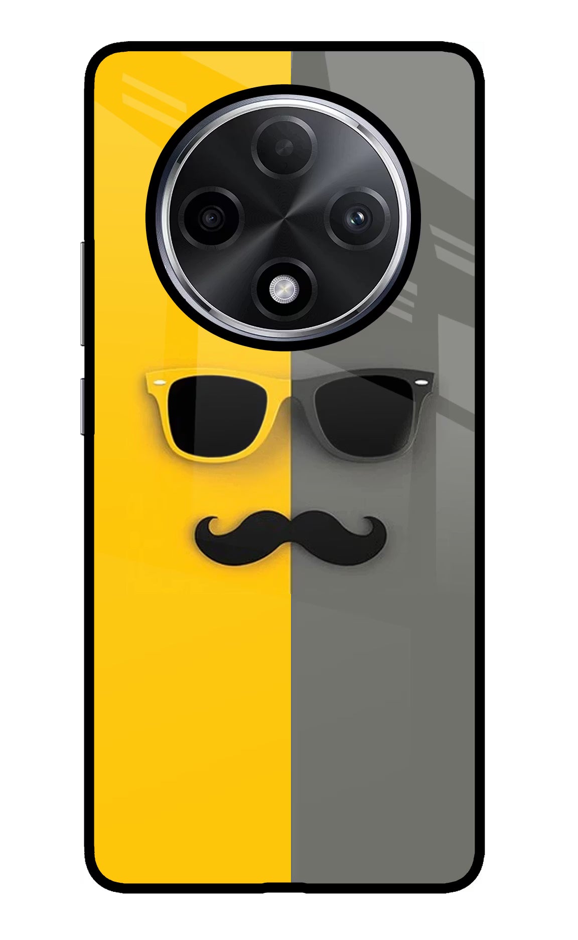 Sunglasses with Mustache Oppo F27 Pro Plus Glass Case - Sunglasses with Mustache Oppo F27 Pro Plus Glass Case Sunglasses with Mustache Oppo F27 Pro Plus Glass Case